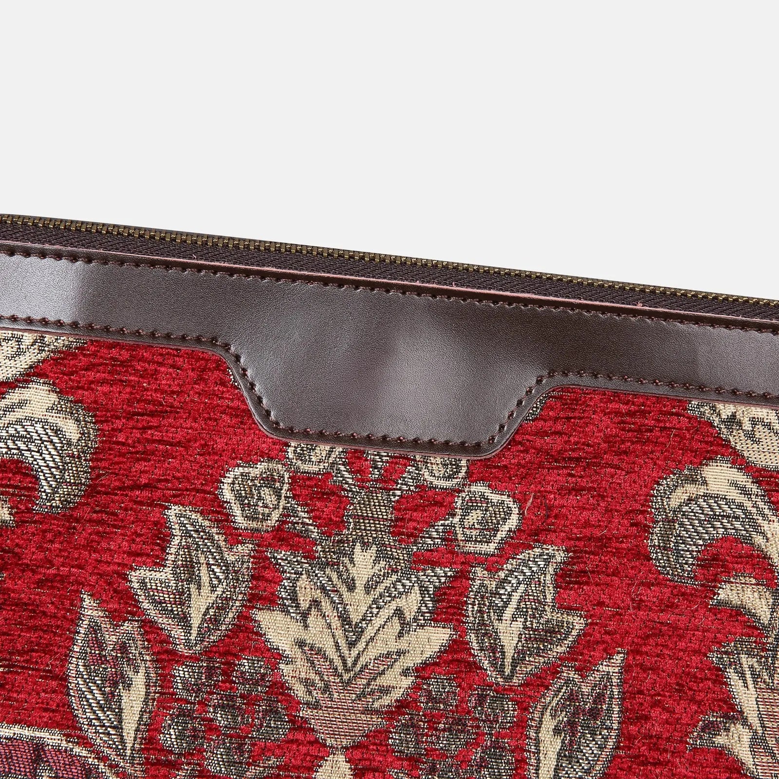 Victorian Blossom Red/Gold Carpet Makeup Bag carpet bag MCW Handmade of America details