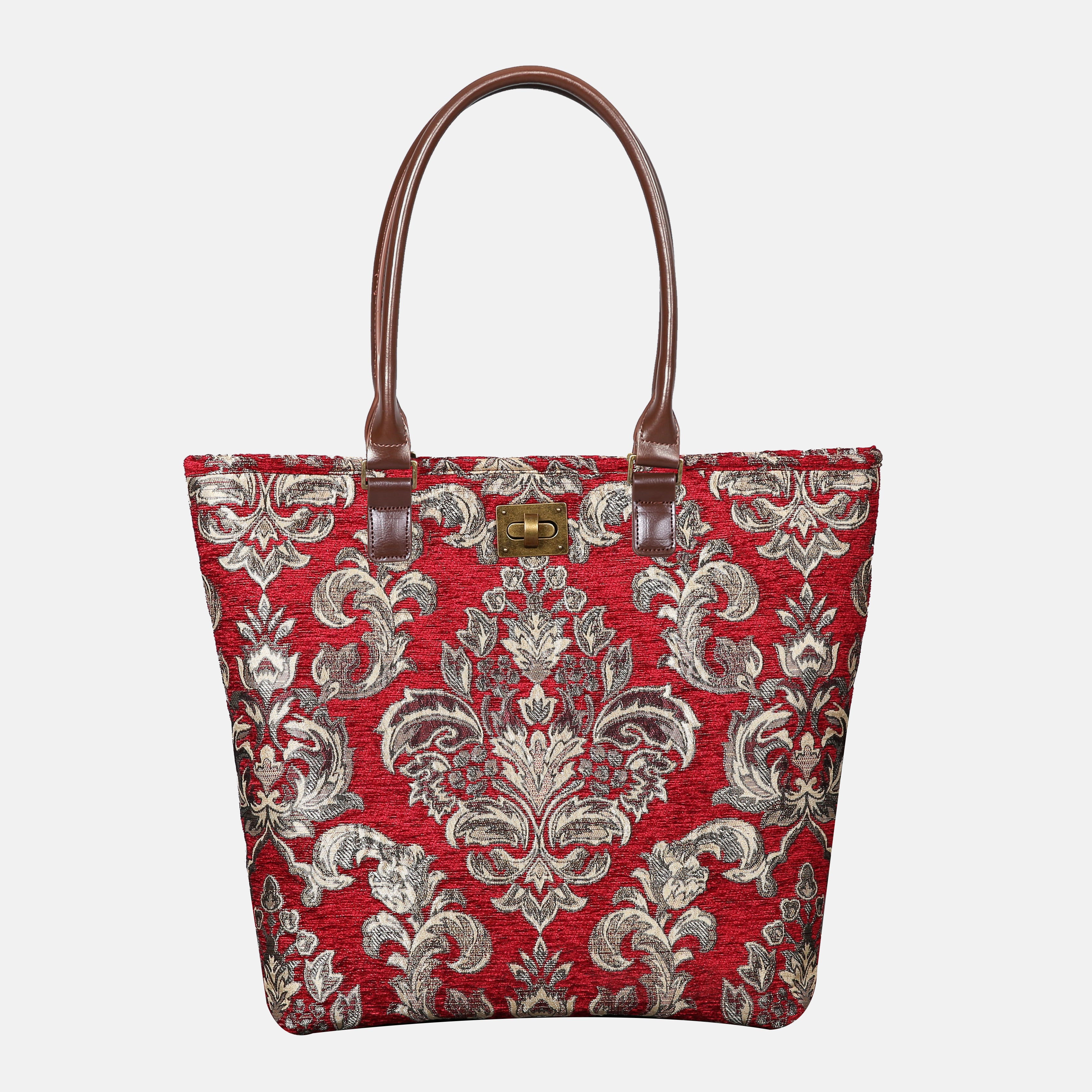 Victorian Blossom Red Carpet Tote Shopper Carpetbag of America main