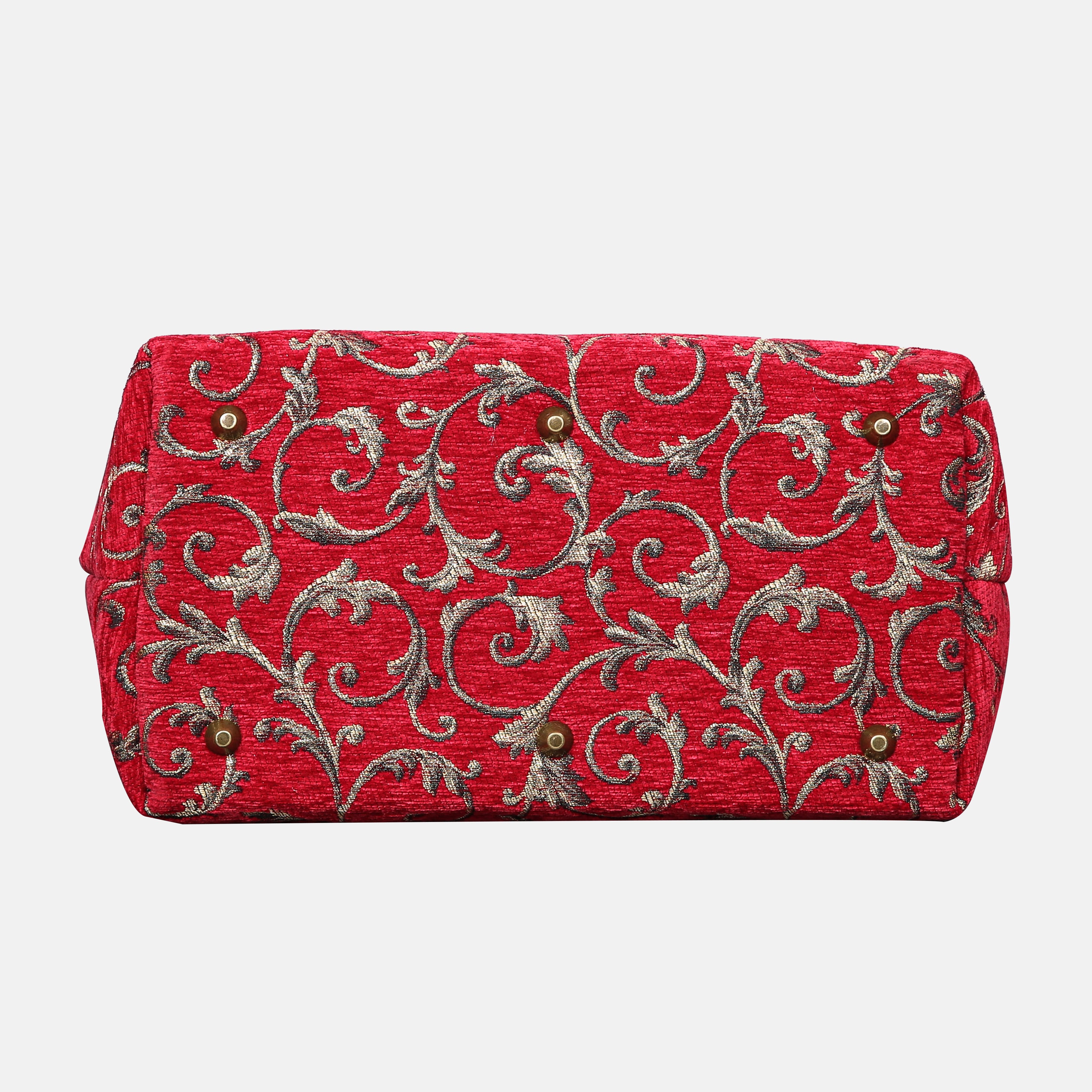 Vintage Ivy Red Carpet Handbag Purse carpet bag MCW Handmade of America bottom