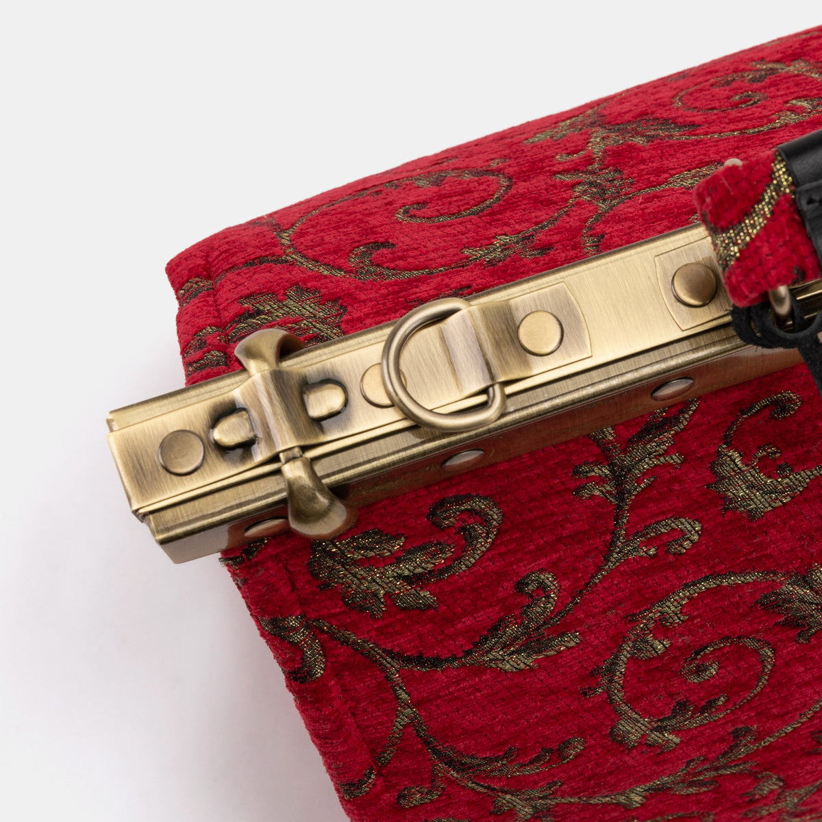 Vintage Scroll Red Celine Carpet Gladstone Bag of America frame