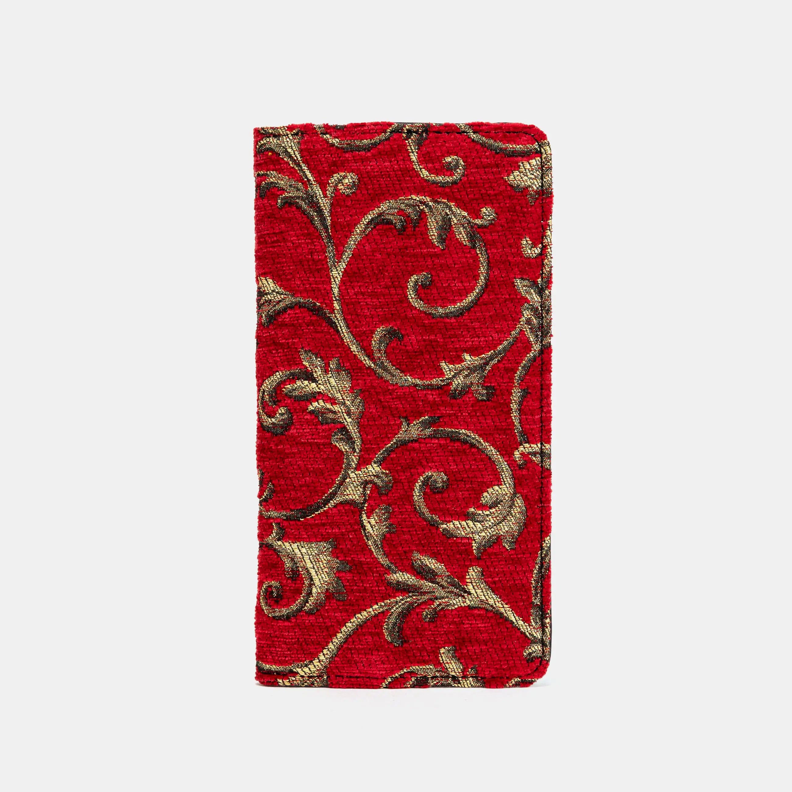 Vintage Scroll Red Checkbook Cover of America main