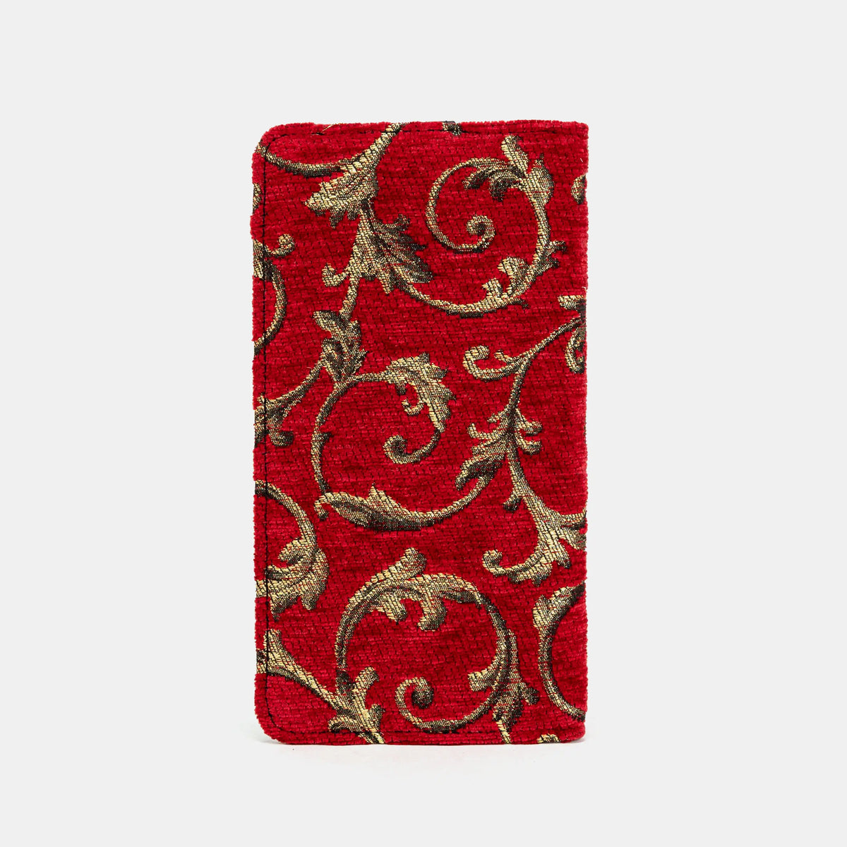 Vintage Scroll Red Checkbook Cover of America  back