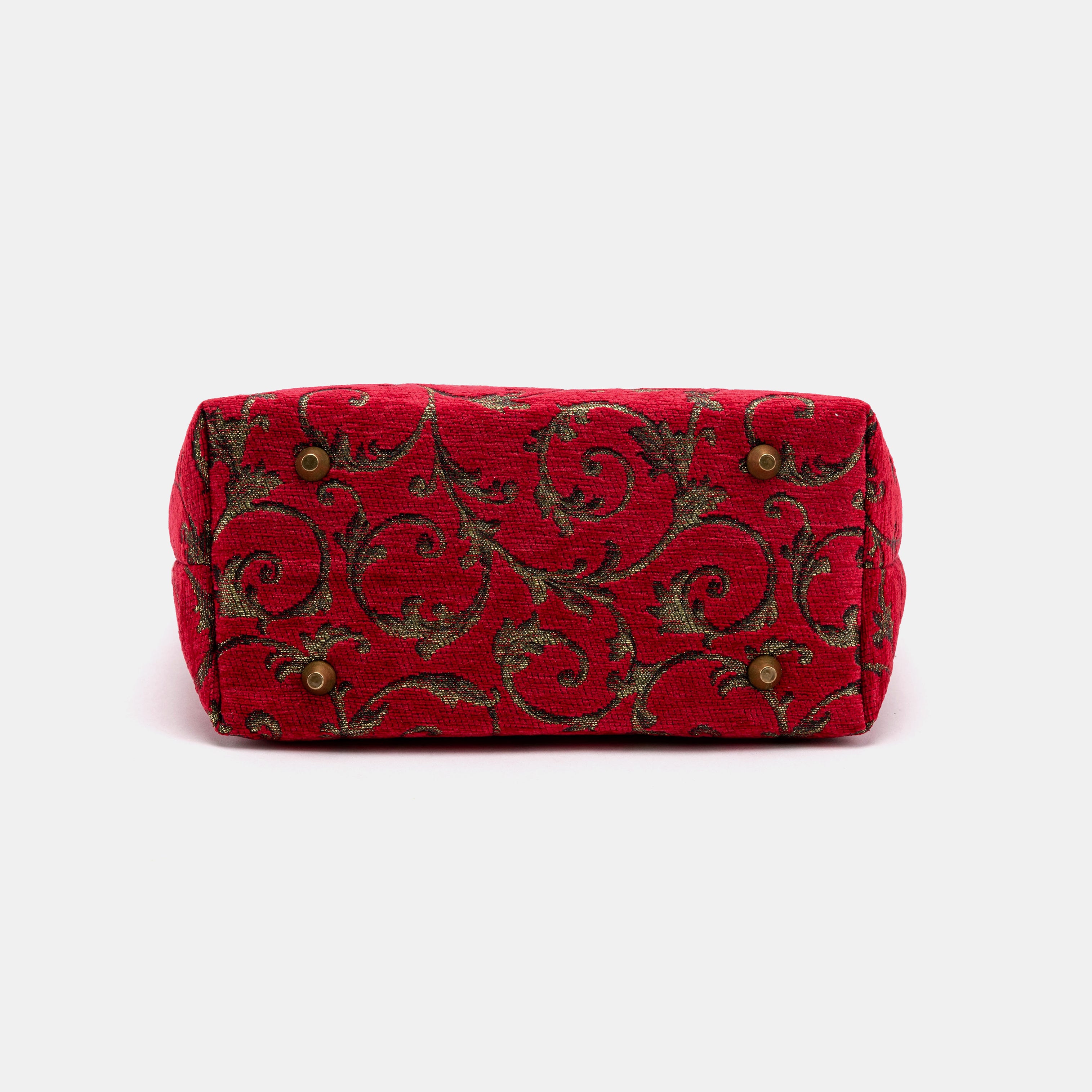 Vintage Scroll Red Everyday Tote of America bottom
