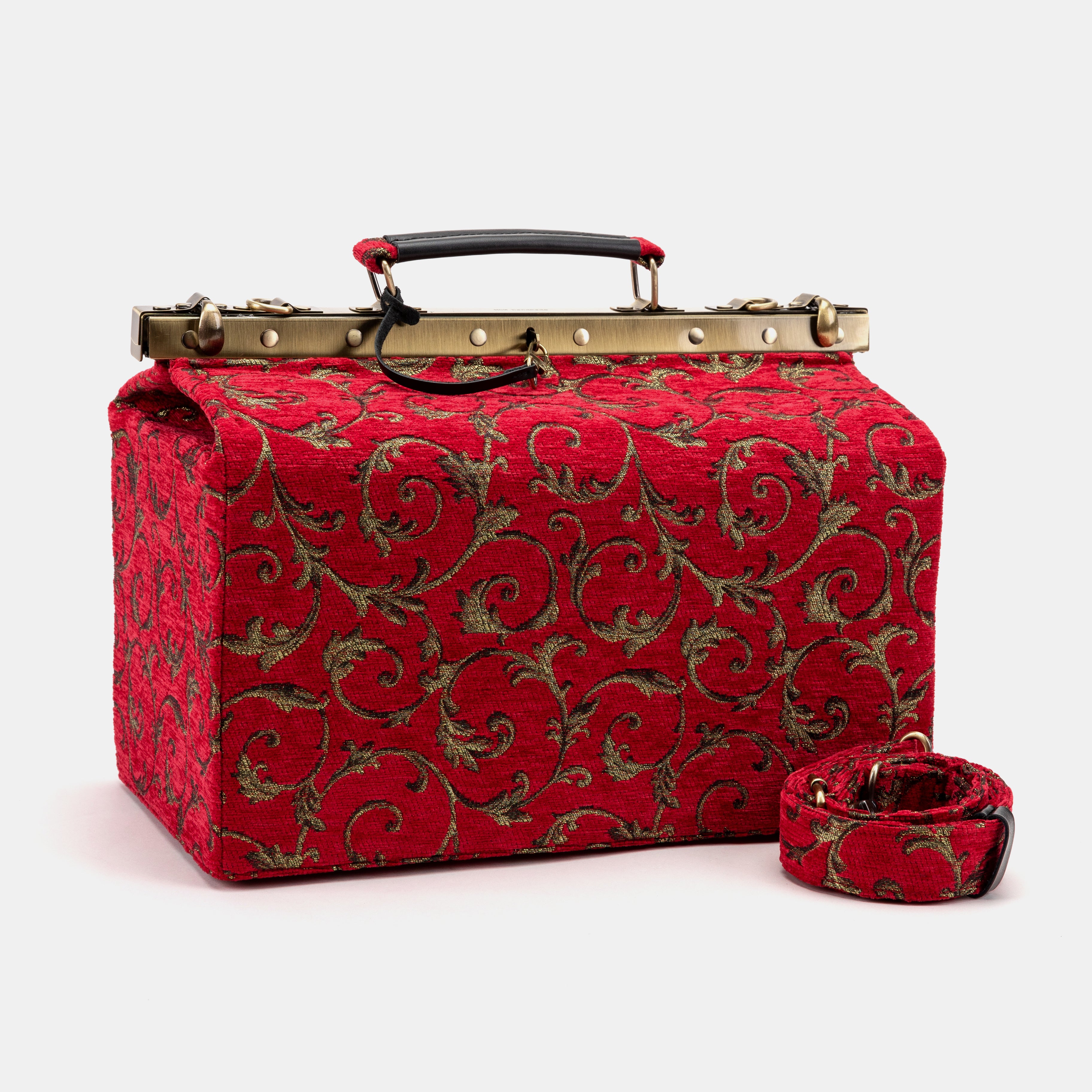 Vintage Scroll Red Genevieve Carpet Gladstone Bag of America main