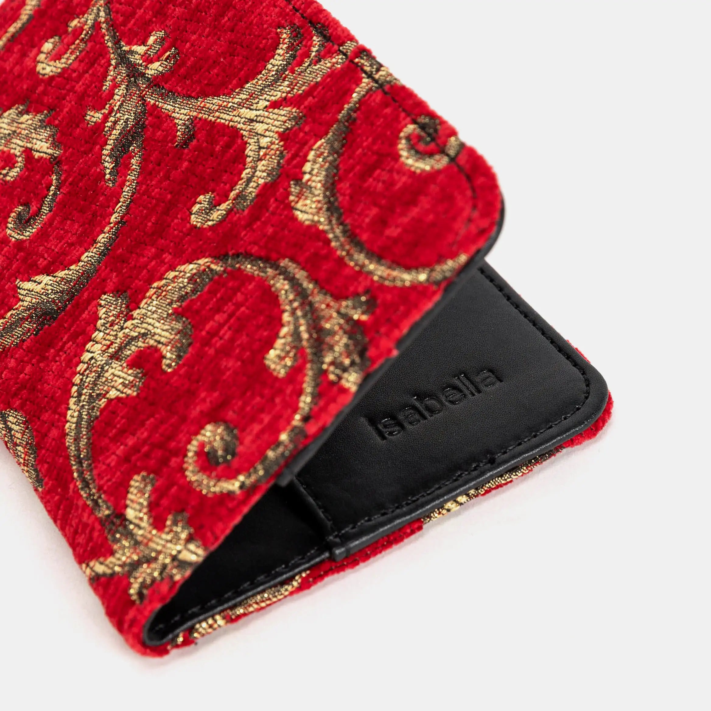 Vintage Scroll Red Passport Cover of America customization