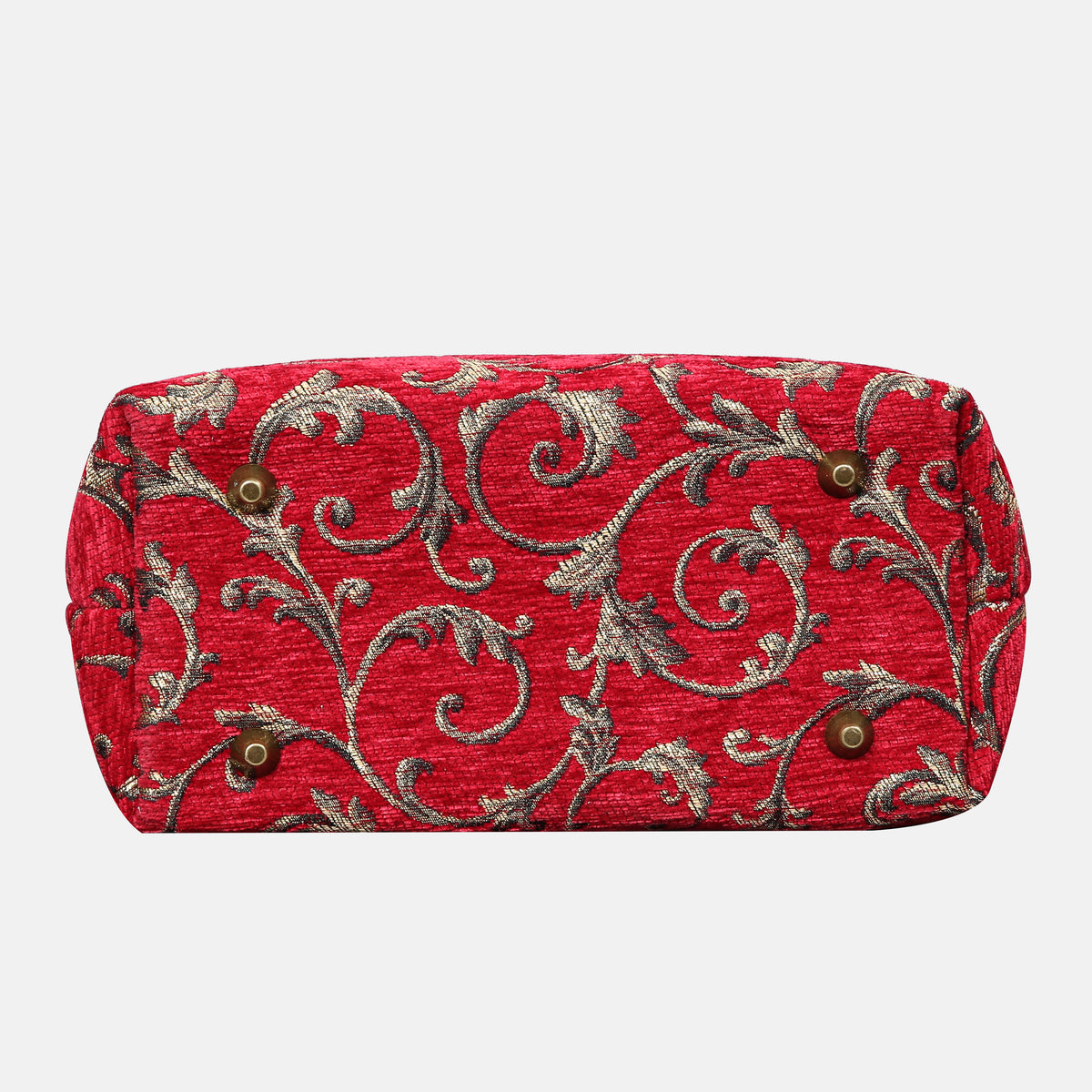 Vintage Ivy Red Tuck Lock Carpet Satchel carpet bag MCW Handmade of America bottom