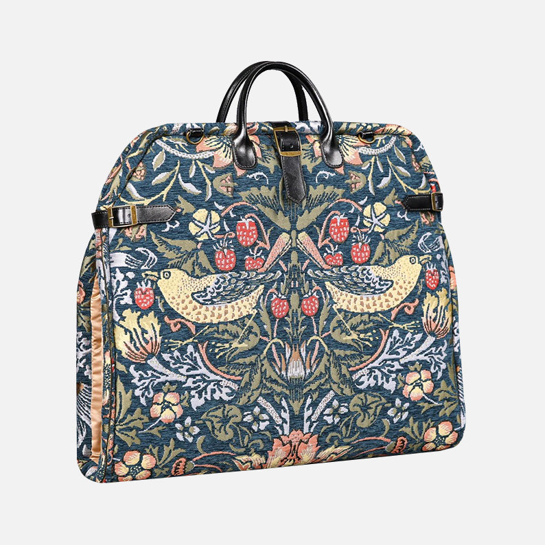 William Morris Strawberry Thief Carpet Garment Bag carpet bag  of America Front side