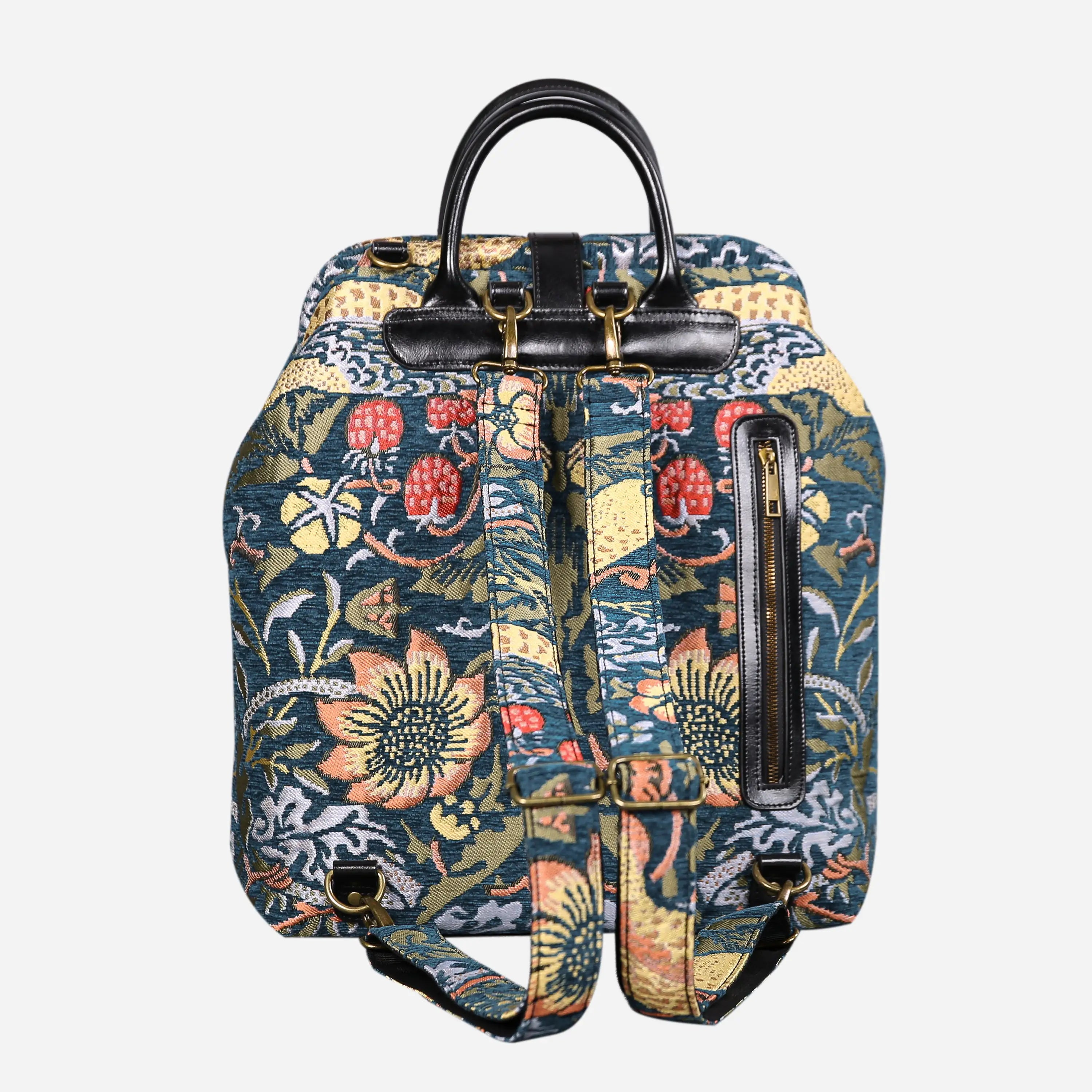 William Morris Strawberry Thief Carpet Laptop Backpack of America back