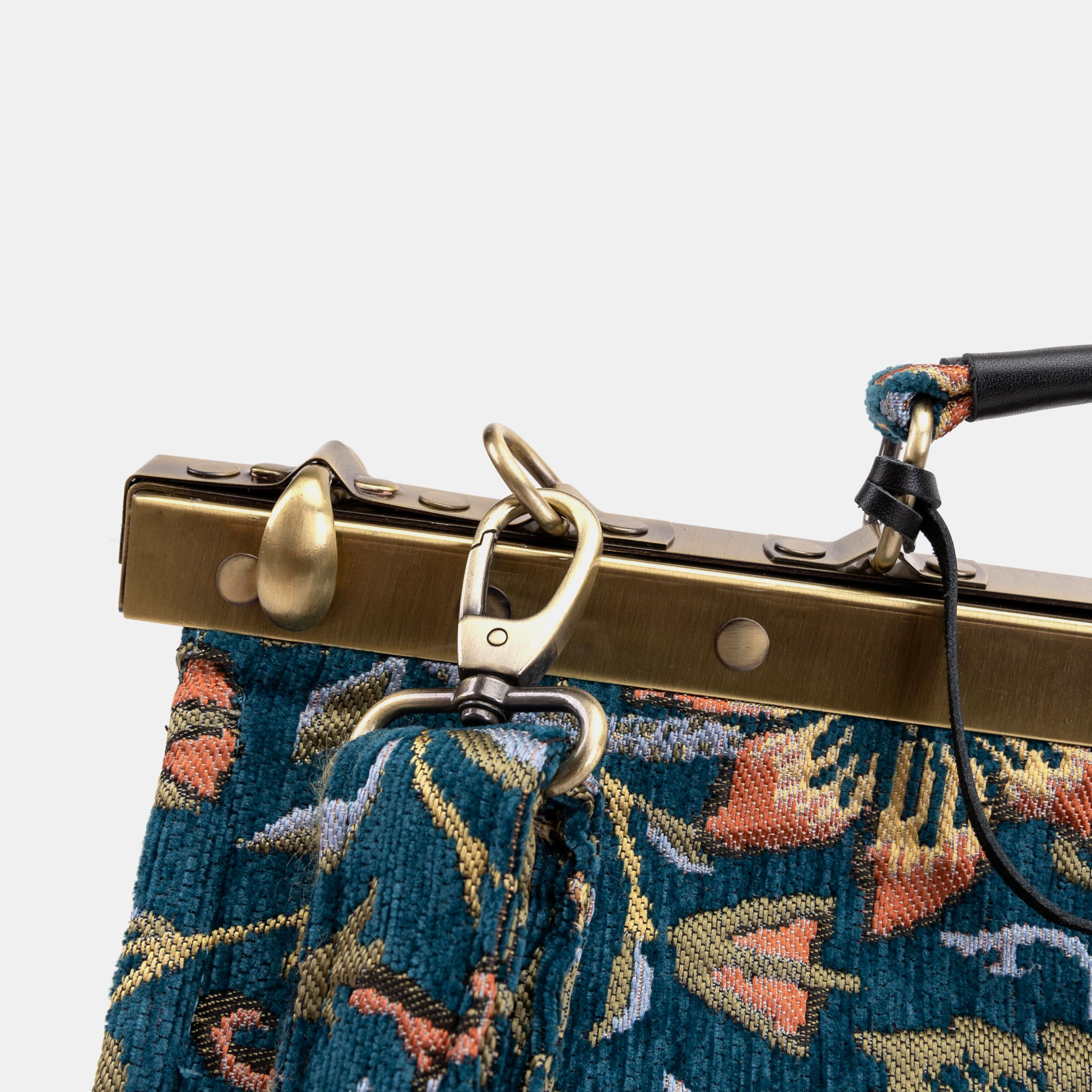 William Morris Strawberry Thief Celine Carpet Gladstone Bag of America clasp