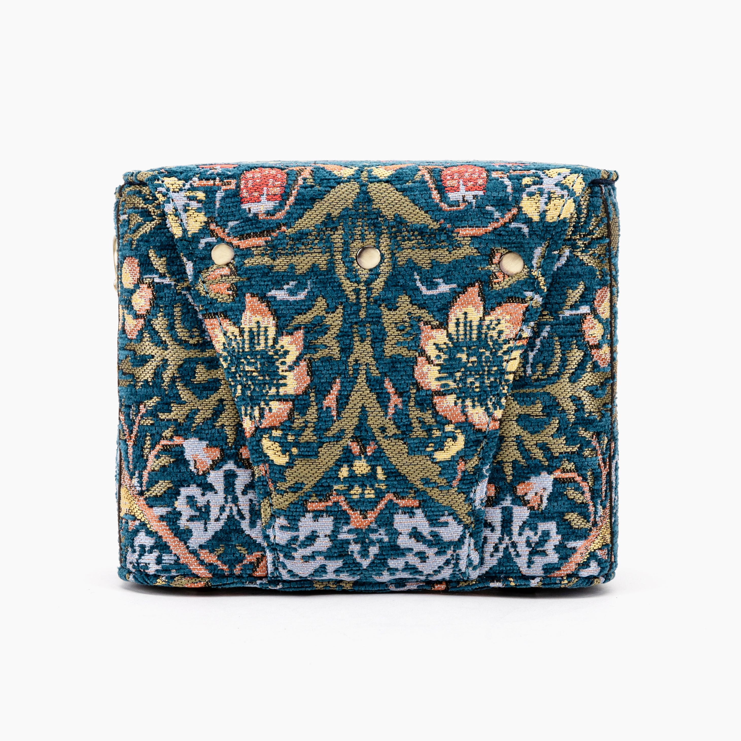 William Morris Strawberry Thief Emma Small Train Case Purse back