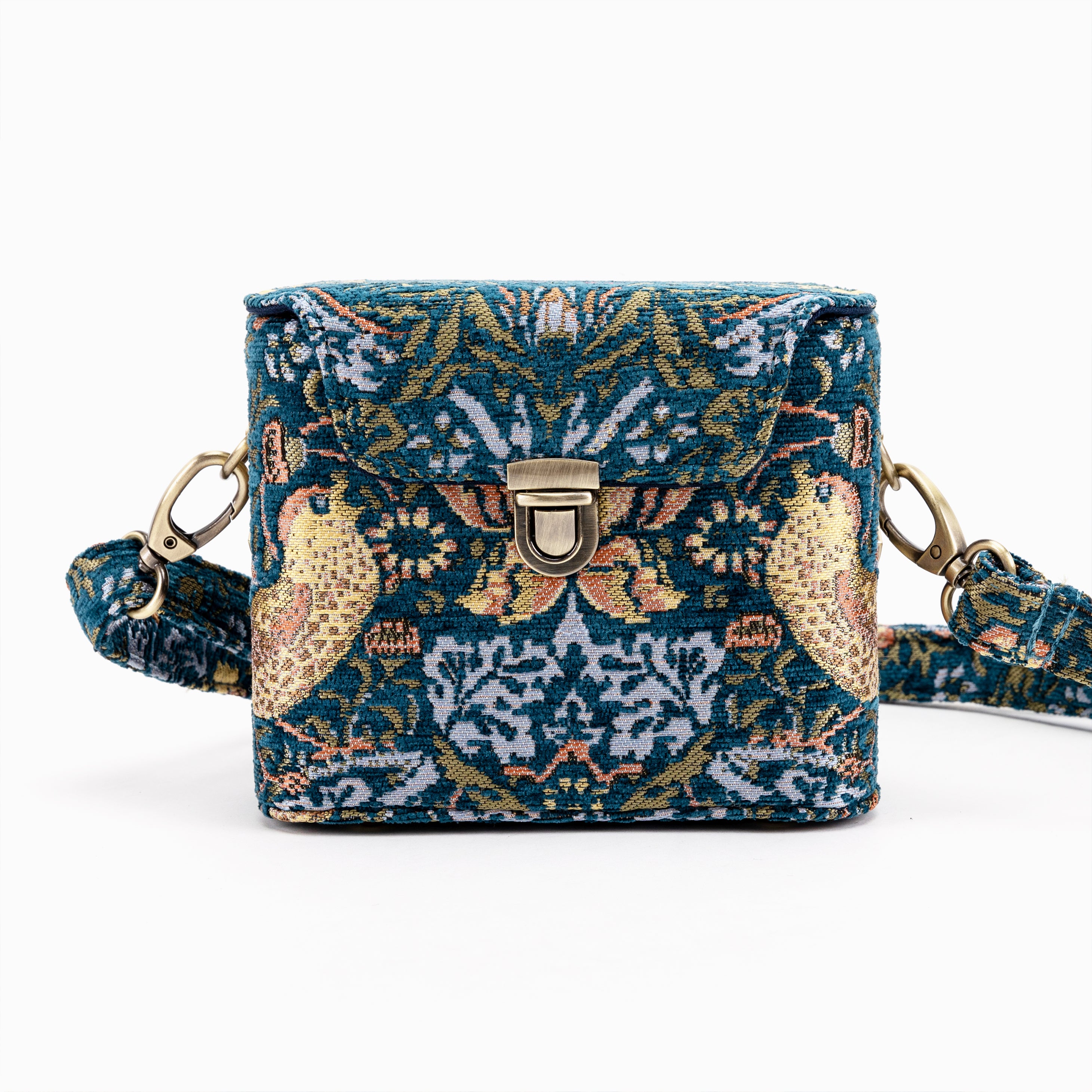 William Morris Strawberry Thief Emma Small Train Case Purse main