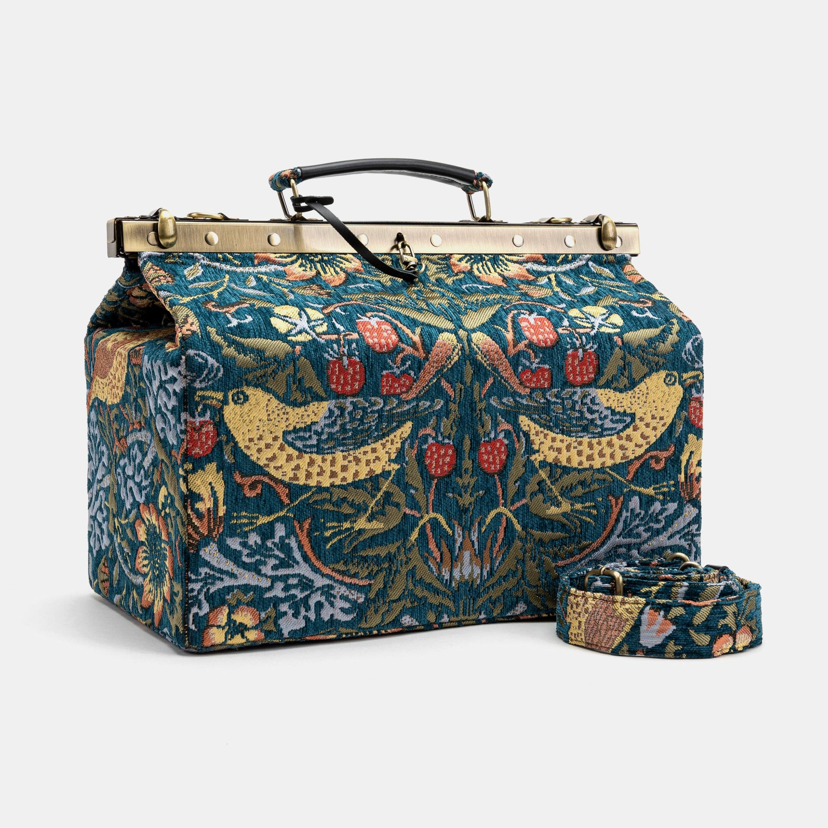 William Morris Strawberry Thief Genevieve Carpet Gladstone Bag of America main