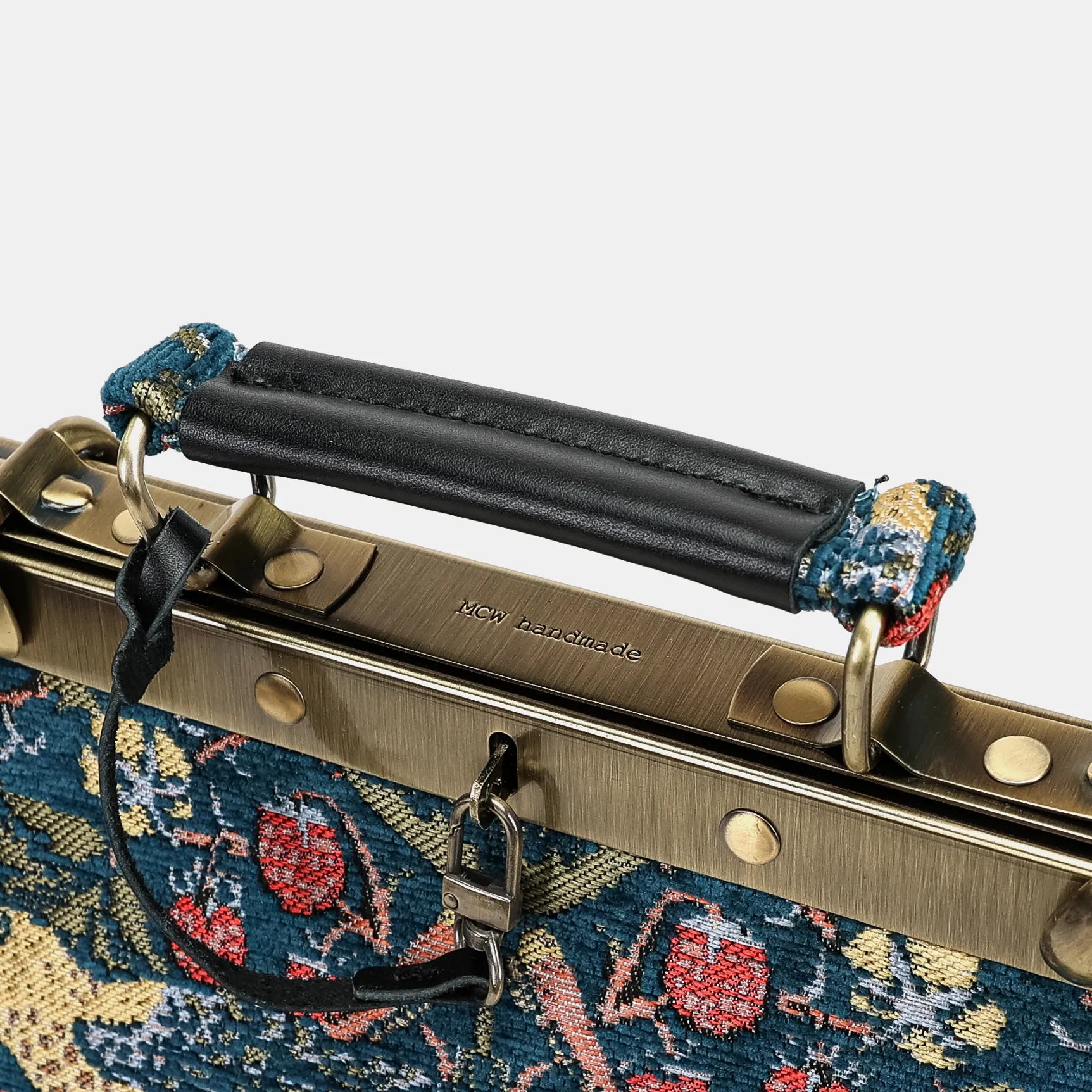 William Morris Strawberry Thief Helena Carpet Gladstone Backpack handle