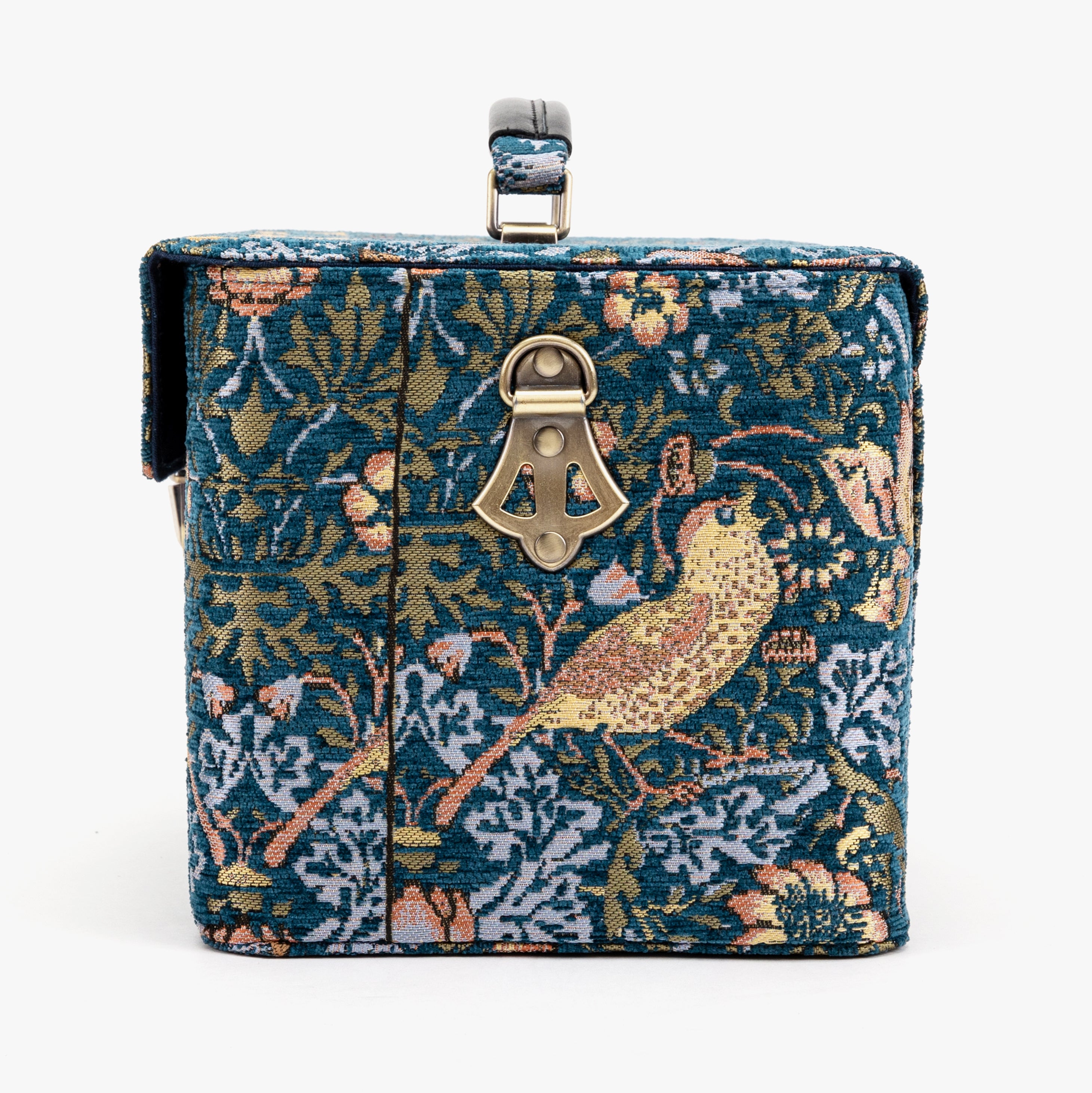 Josephine Large Train Case Purse William Morris Strawberry Thief side