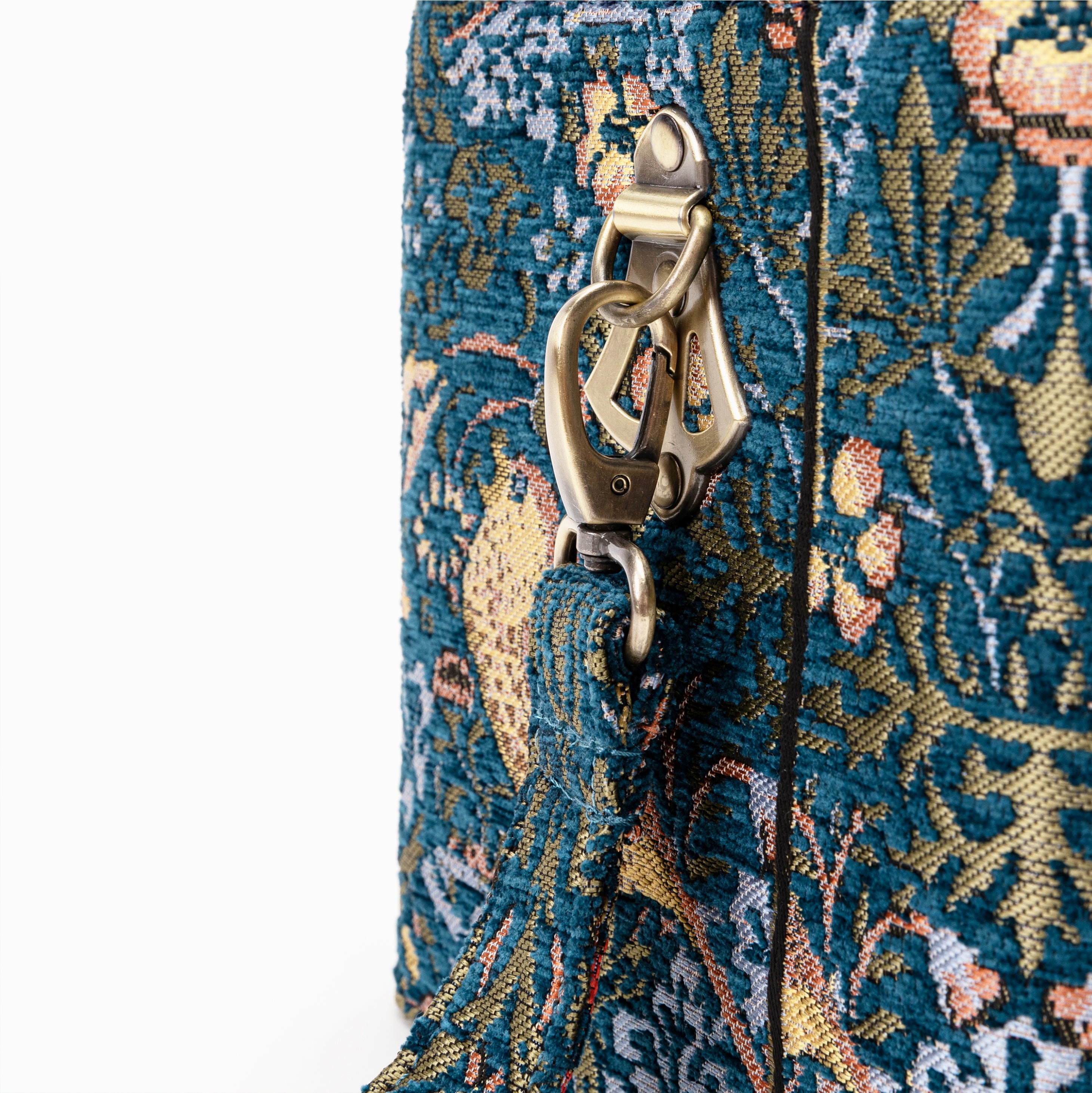 Josephine Large Train Case Purse William Morris Strawberry Thief details