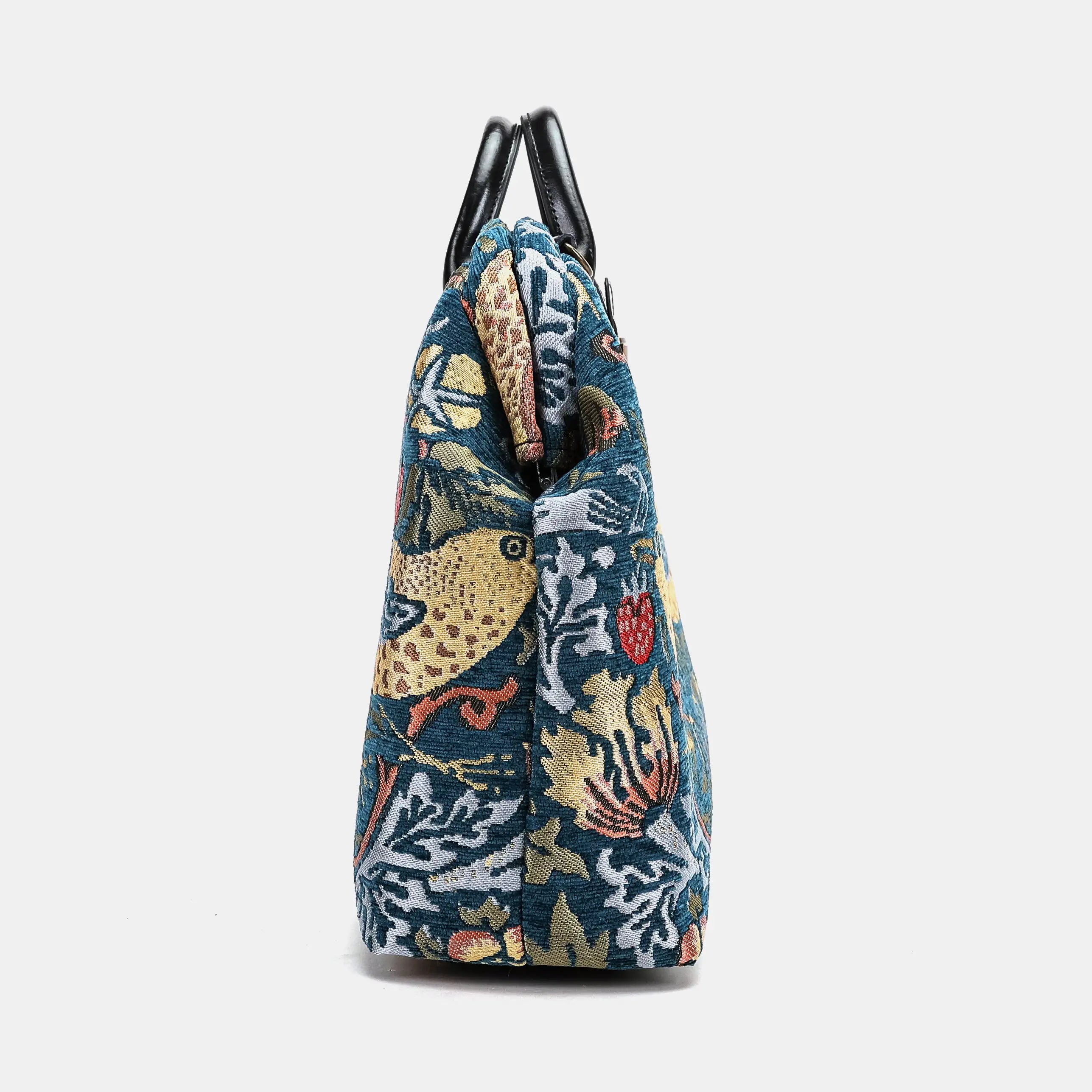 William Morris Strawberry Thief Carpetbag of America-side