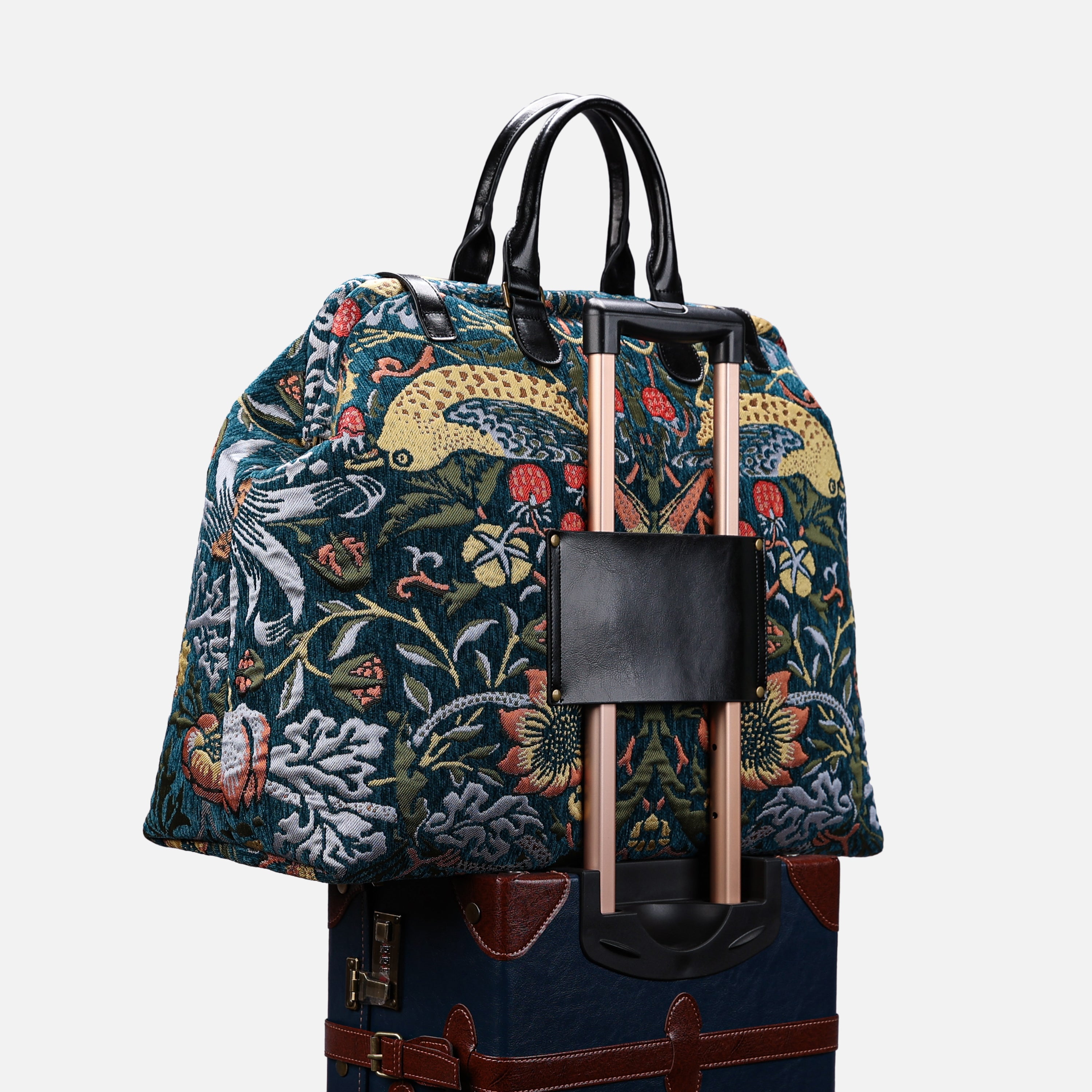 William Morris Strawberry Thief Men's Carpetbag of America with luggage sleeve-6