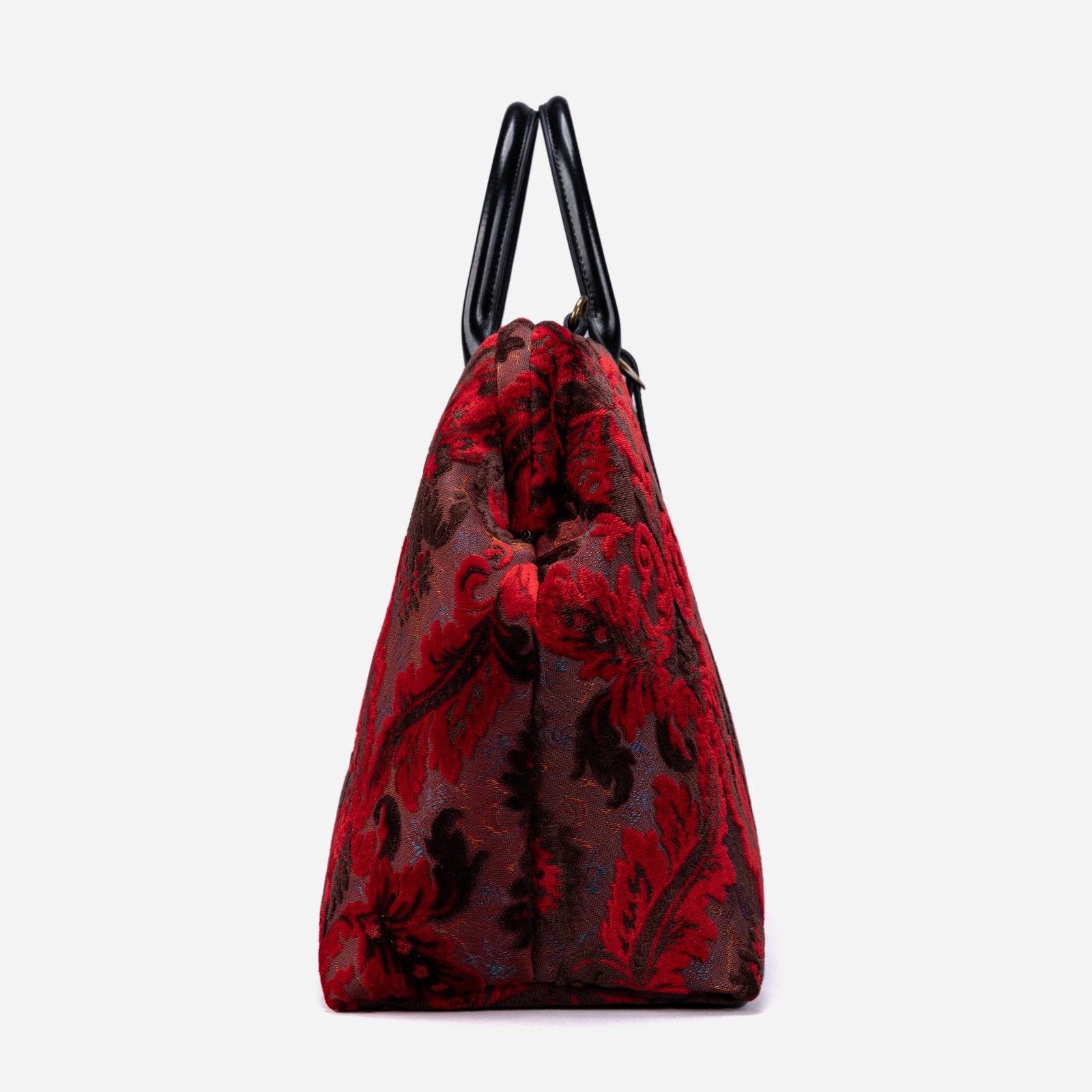 Burnout Velvet Revival Scarlet Mary Poppins Weekender Carpetbag side