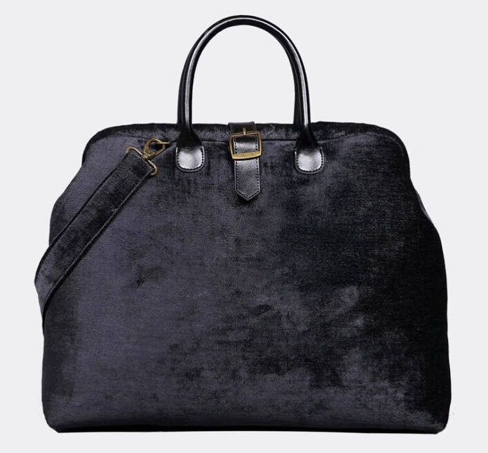 Black Mary Poppins Weekender carpet bag MCW Handmade  main