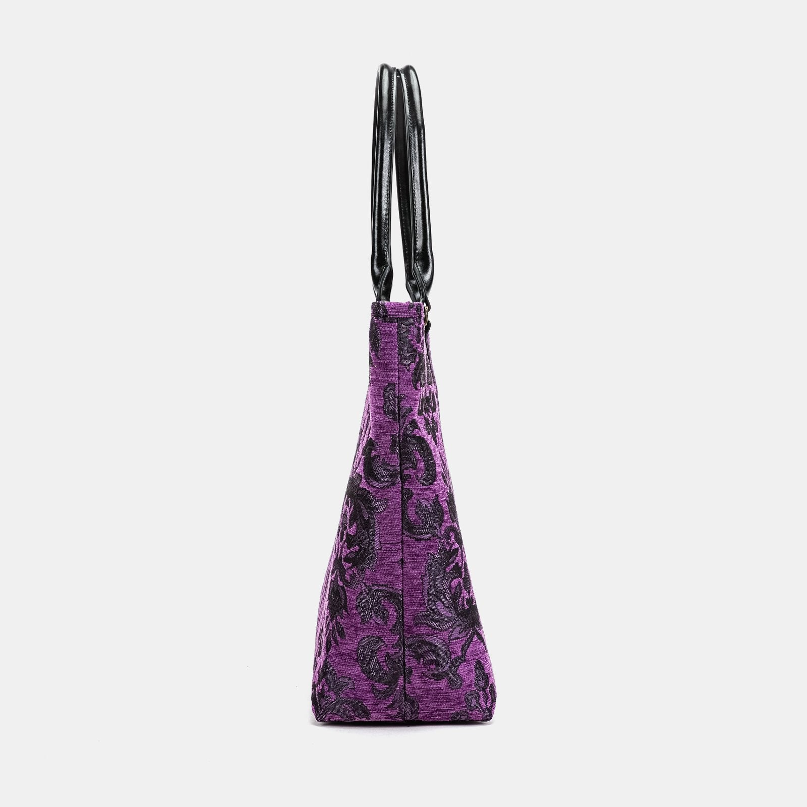 Victorian Blossom Purple Carpet Tote Shopper Carpetbag of America side