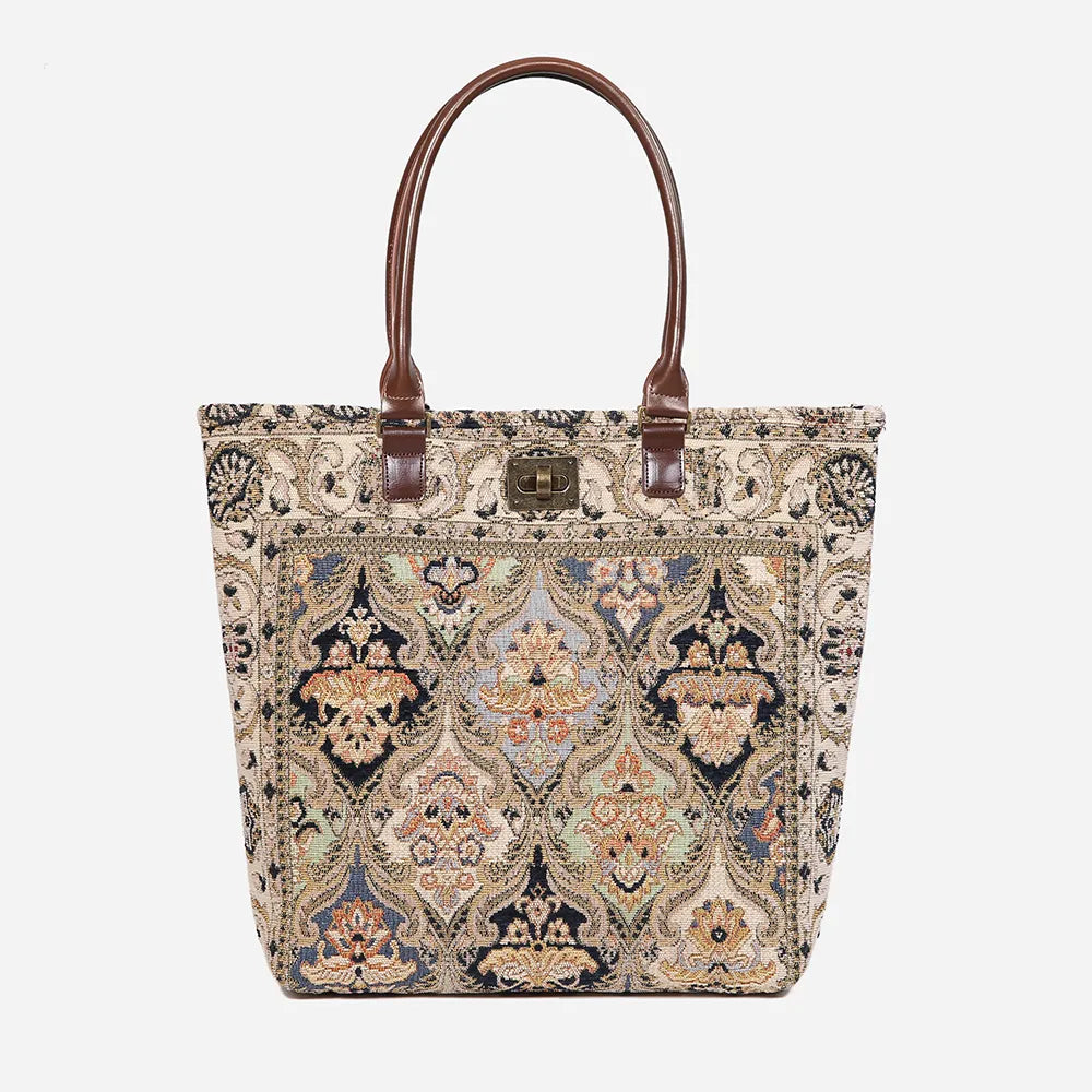 Golden Age Navy Carpet Tote Shopper Carpetbag of America main