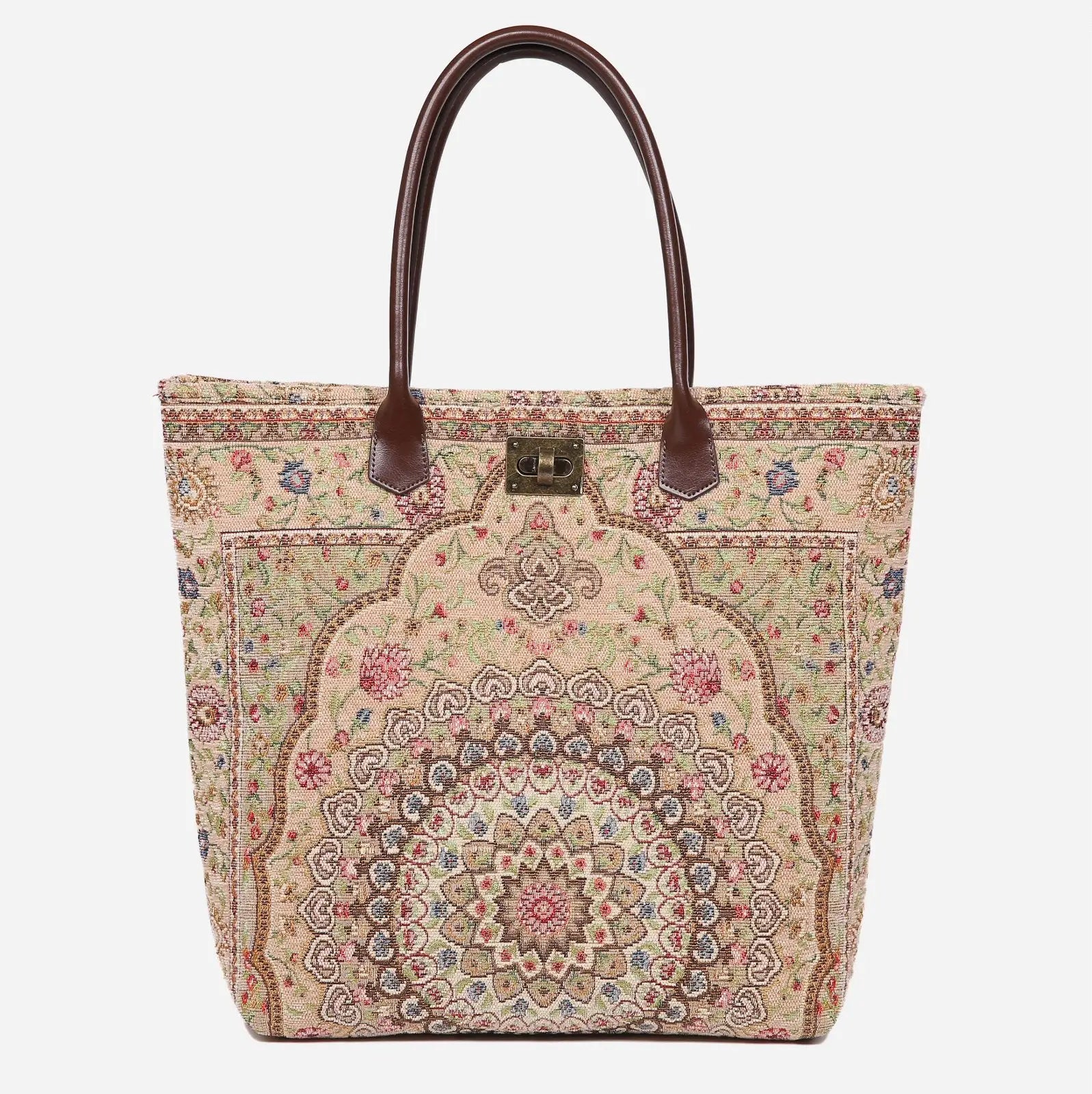 Oriental Beige Carpet Tote Shopper Carpetbag of America main