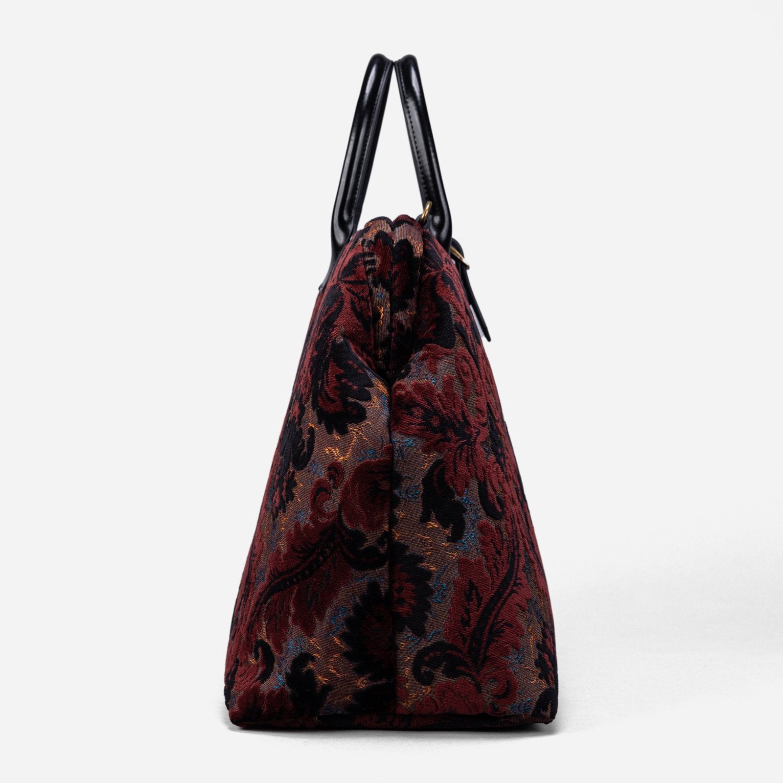 Burnout Velvet Revival Sephia Mary Poppins Weekender Carpetbag side
