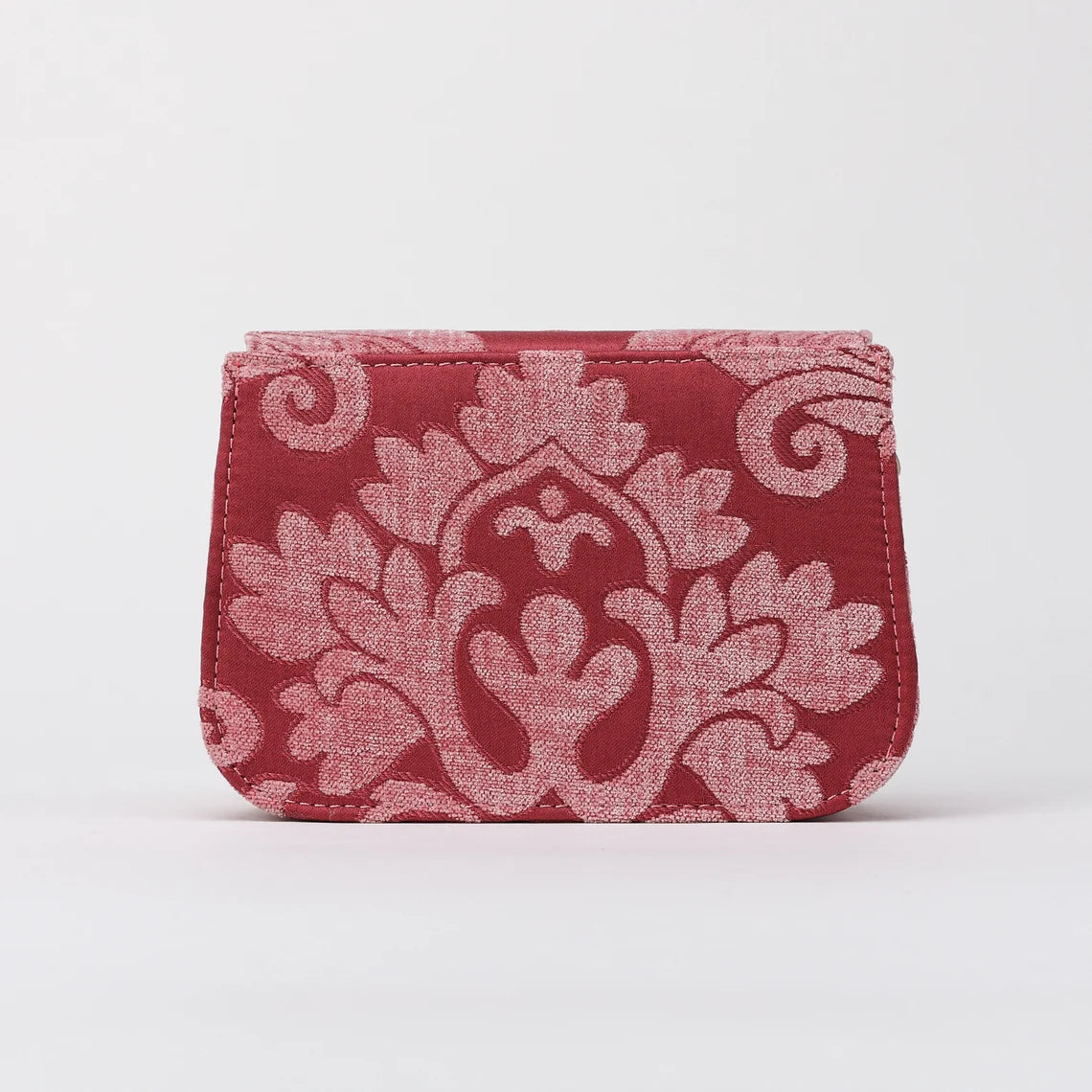 Queen Rose Pink Flap Crossbody Bag carpet bag MCW Handmade-5