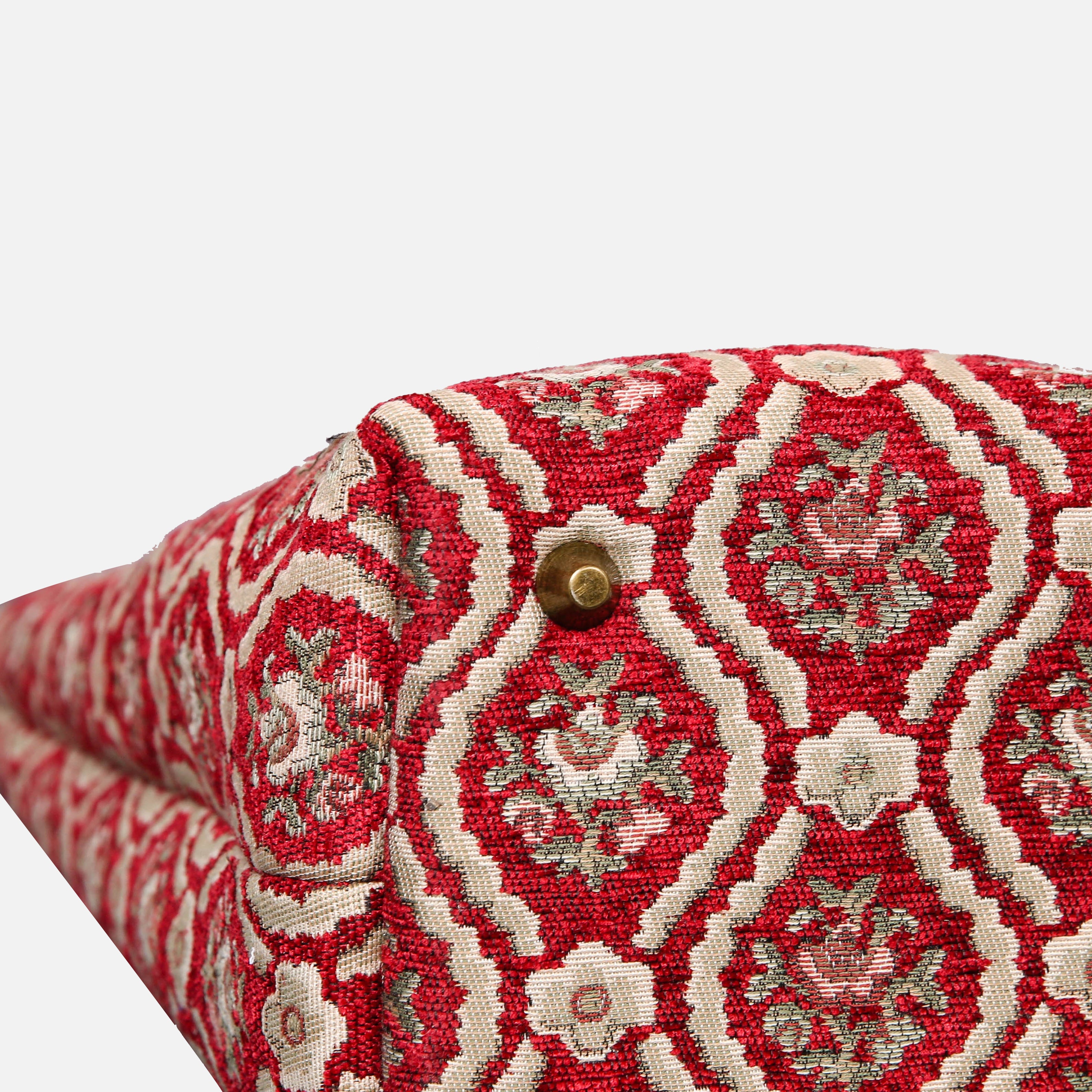 Traditional Red Carpet Tote Shopper carpet bag MCW Handmade-5