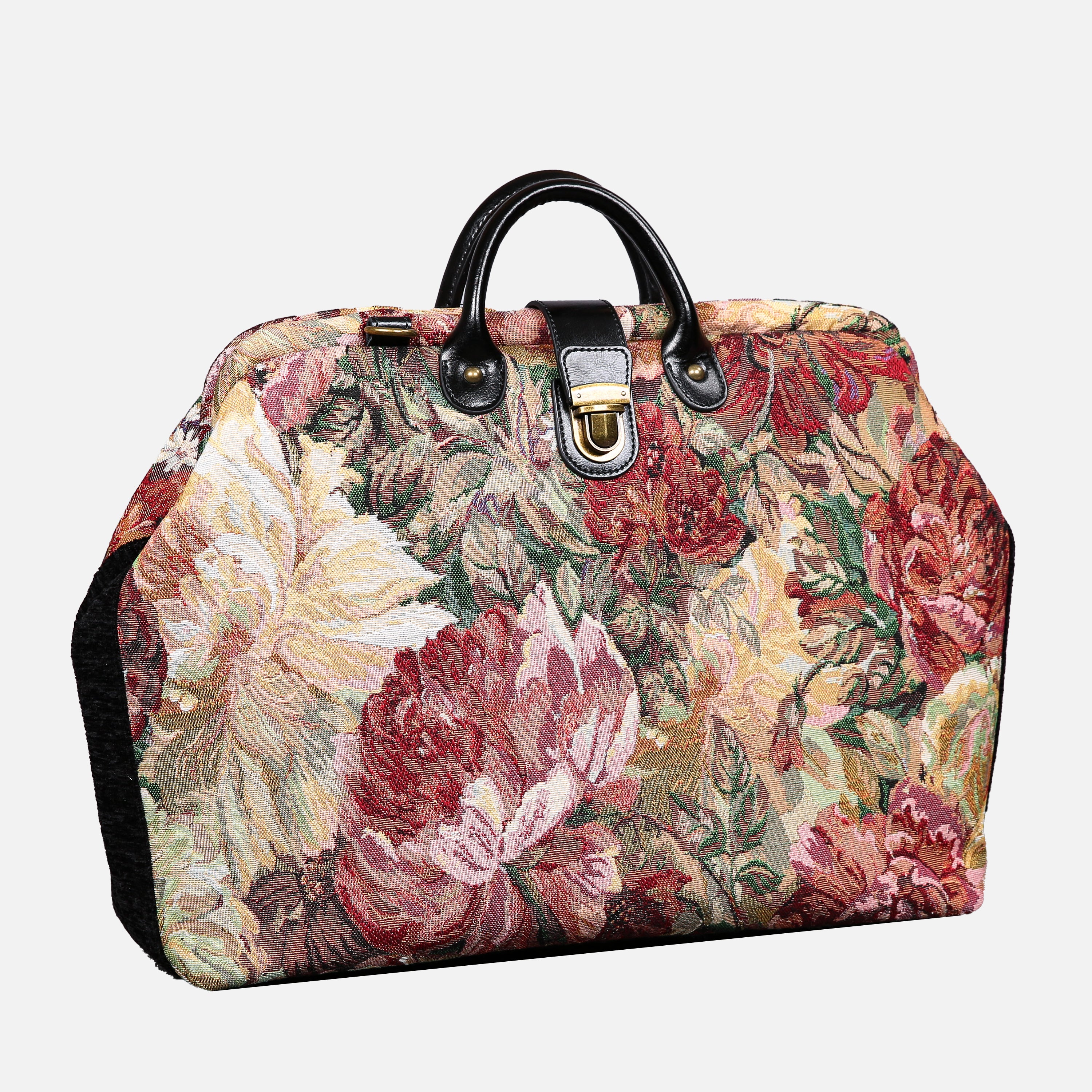 Rose Bush Laptop Work Bag carpet bag MCW Handmade