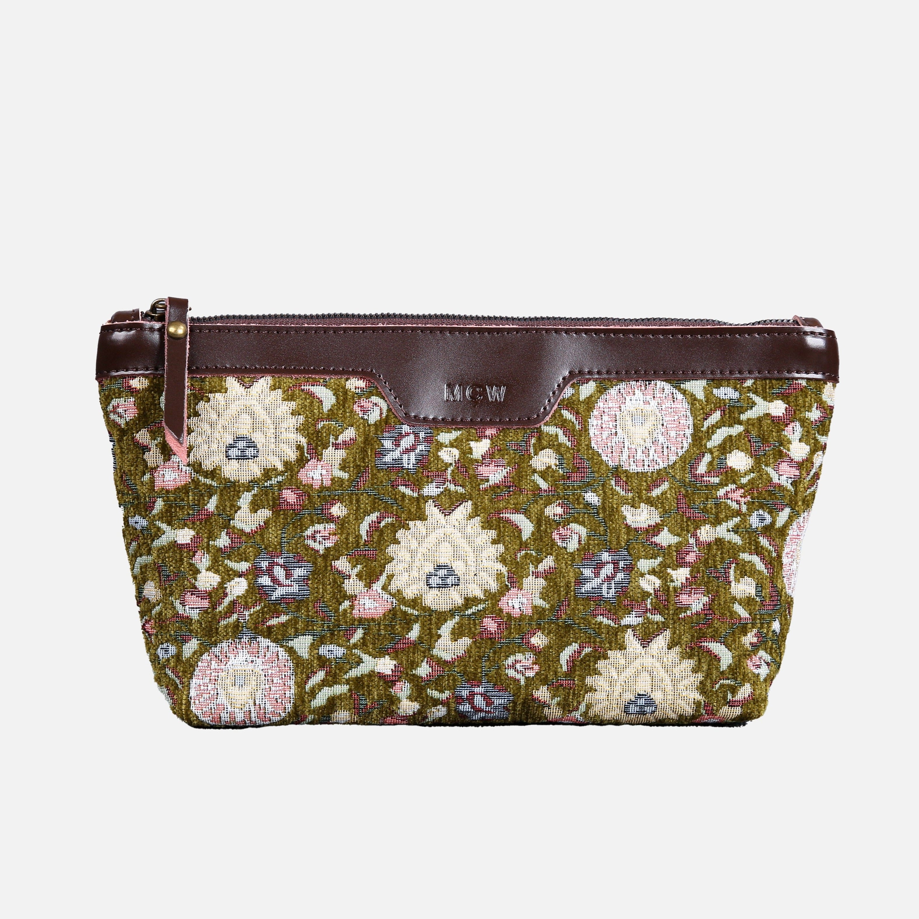 Oriental Avocado Carpet Makeup Bag carpet bag MCW Handmade