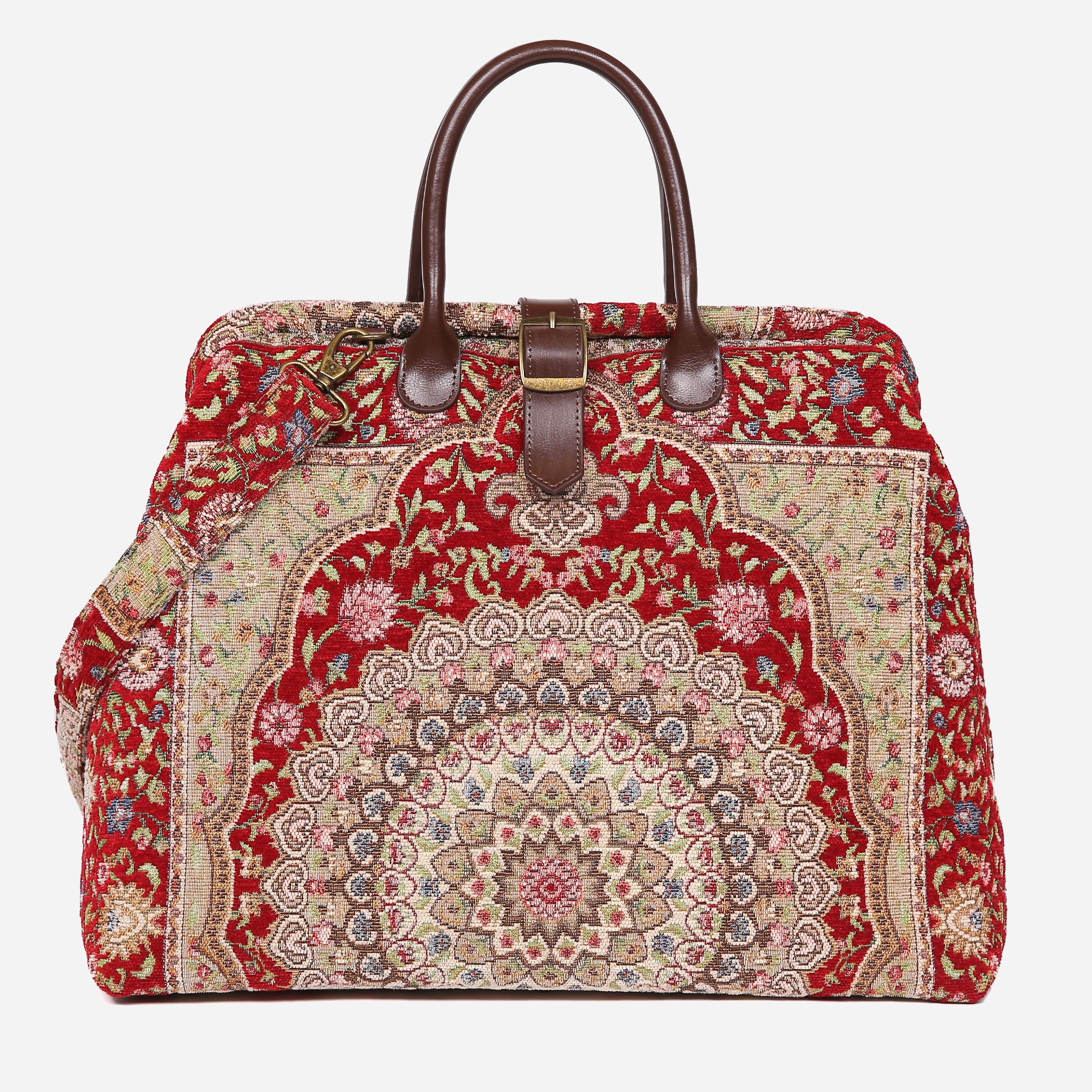 Oriental Red Mary Poppins Weekender carpet bag MCW Handmade