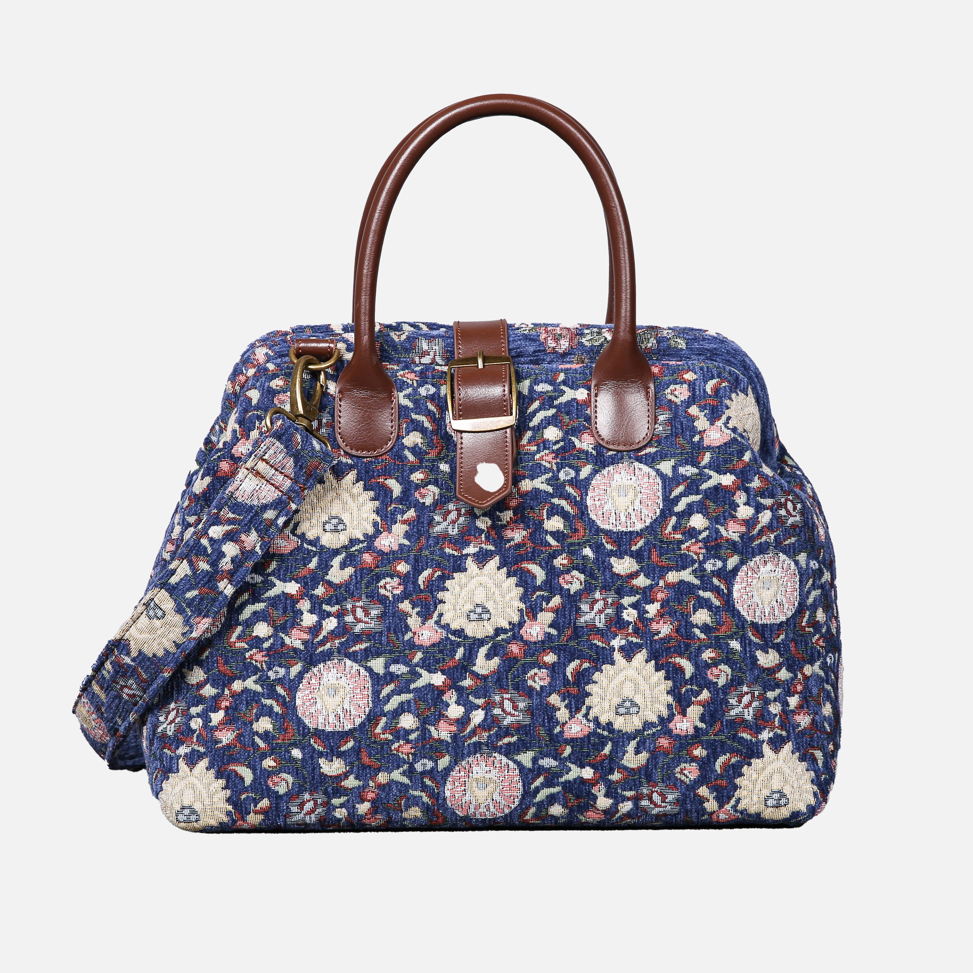 Oriental Floral Carpet Handbag Purse carpet bag MCW Handmade Blue