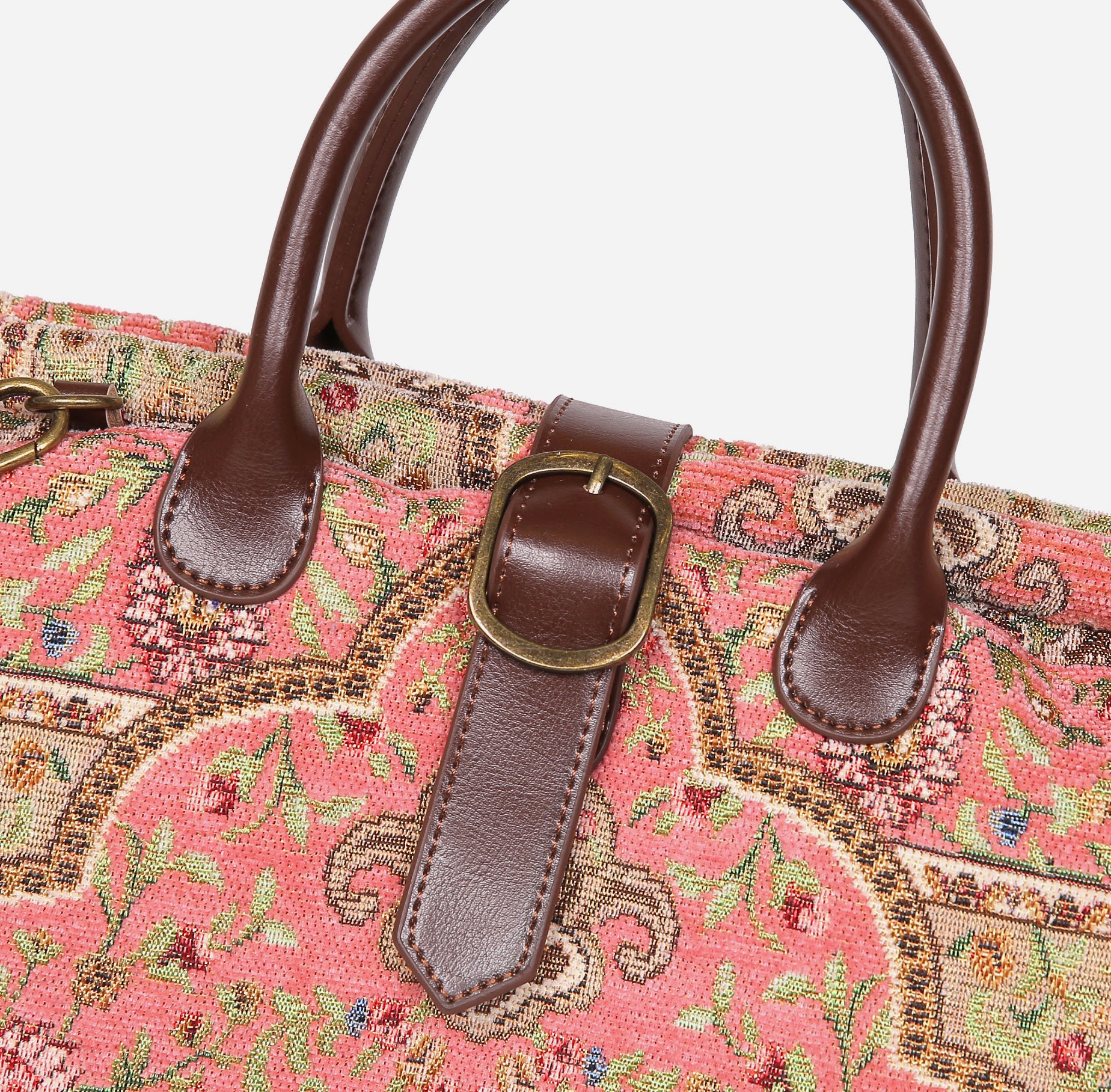 Oriental Pink Mary Poppins Weekender carpet bag MCW Handmade-4