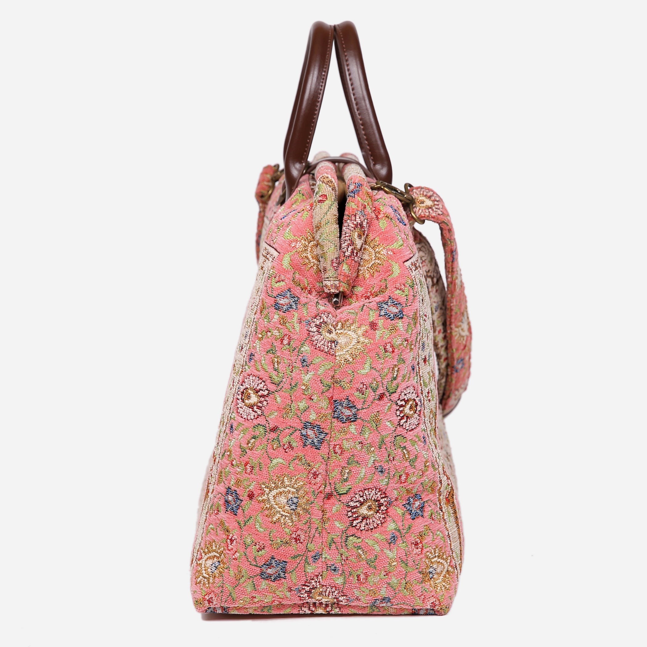 Oriental Pink Mary Poppins Weekender carpet bag MCW Handmade-3