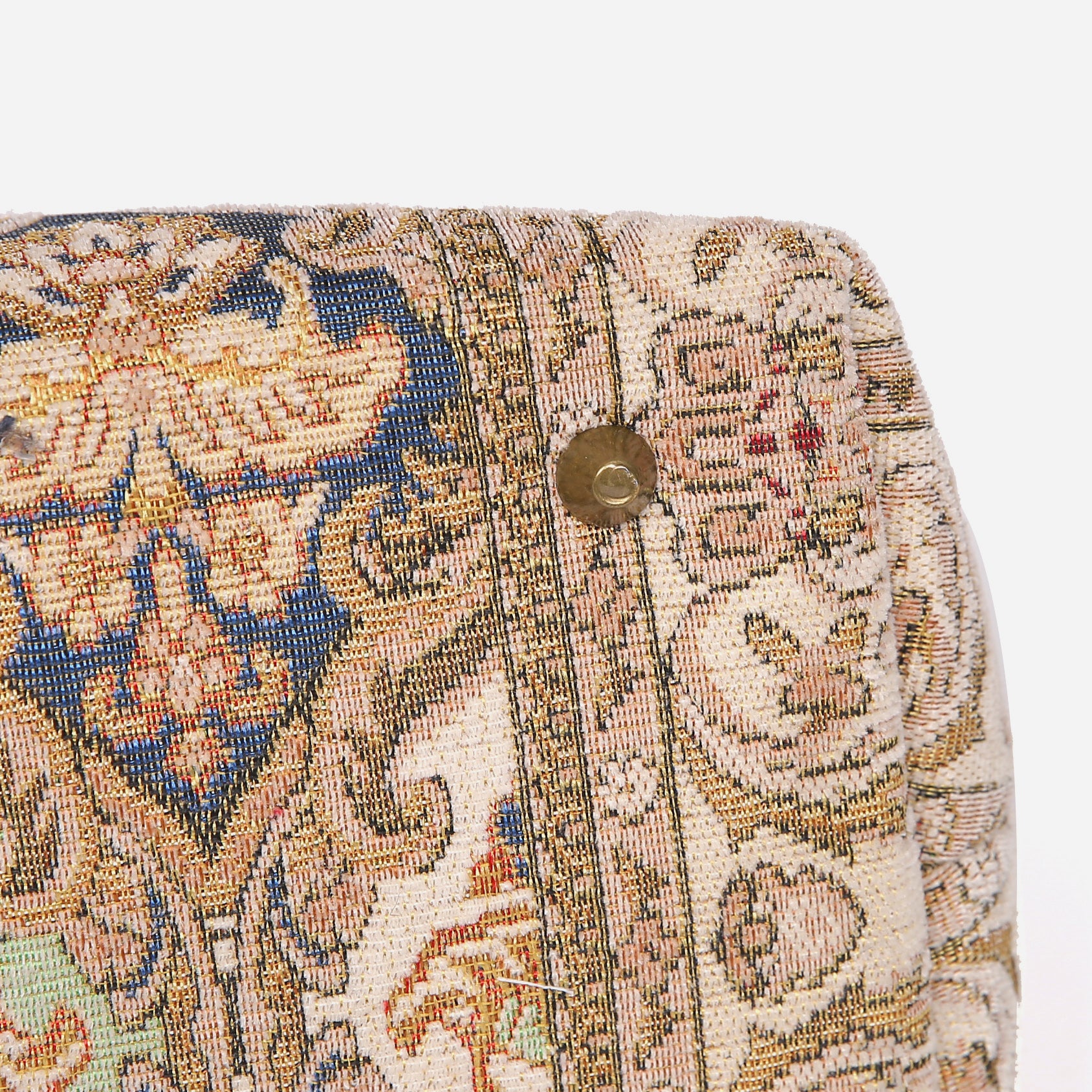 Golden Age Beige Mary Poppins Weekender carpet bag MCW Handmade-6
