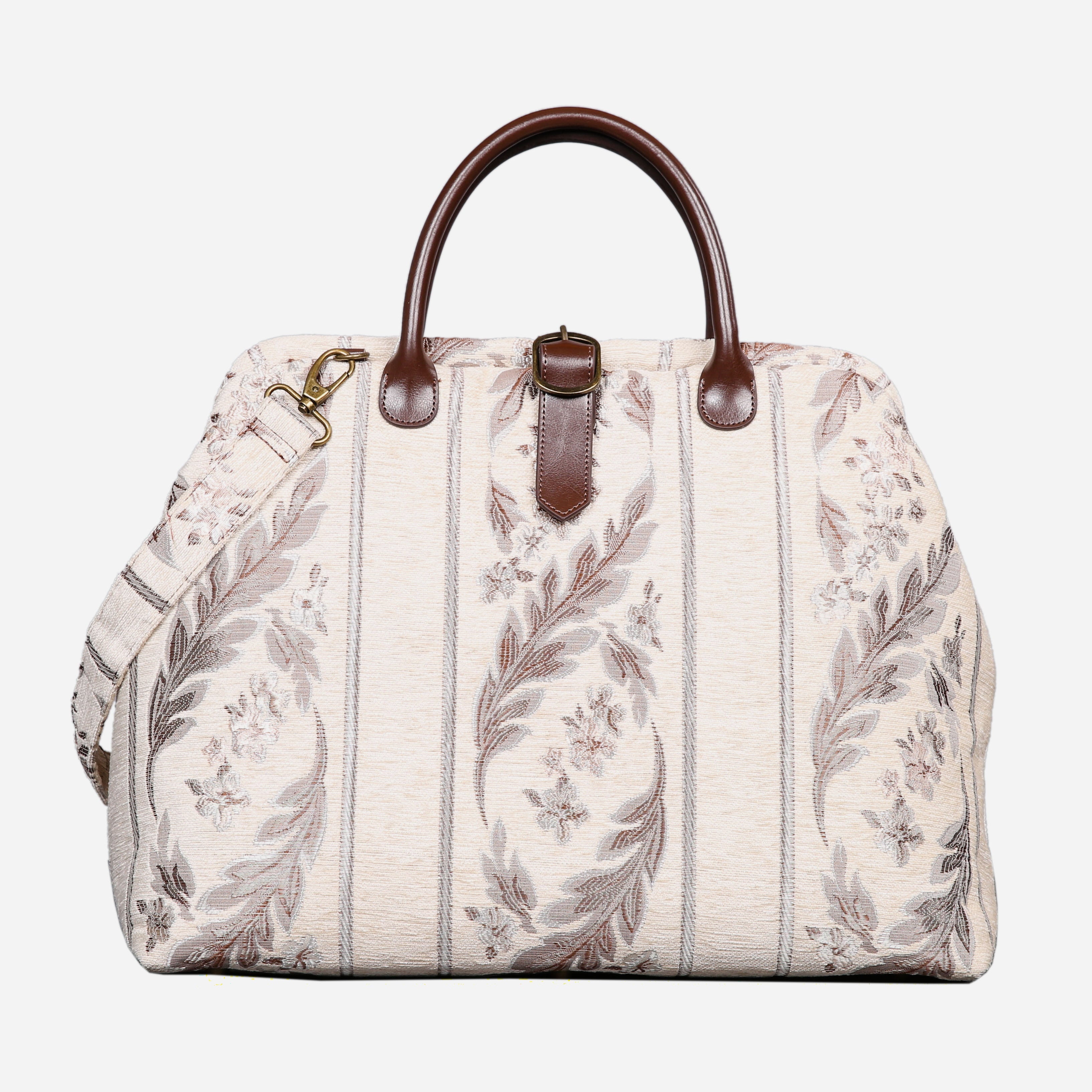 Victorian Stripes Cream Mary Poppins Weekender Carpetbag of America main
