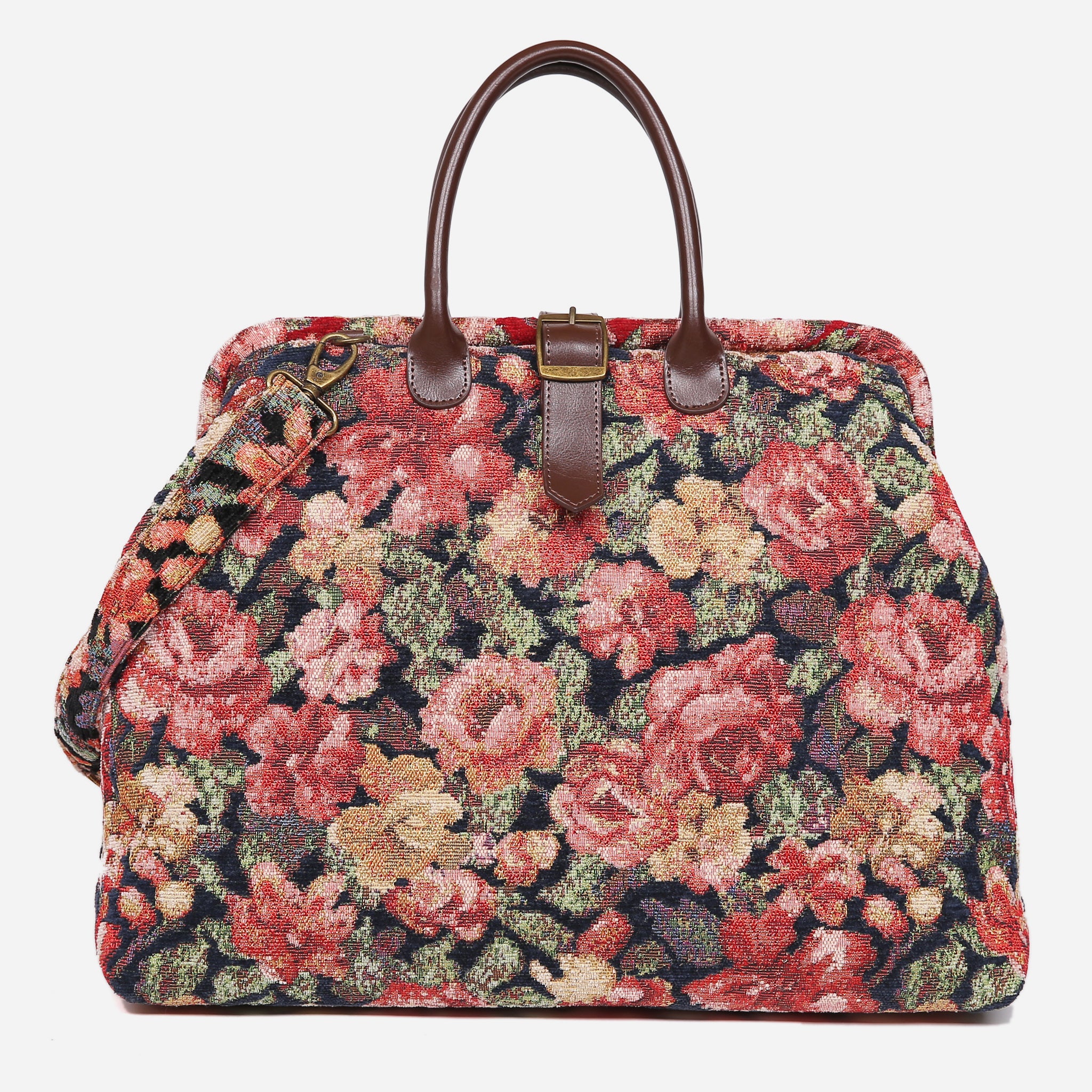 Floral Rose Mary Poppins Weekender carpet bag MCW Handmade-1