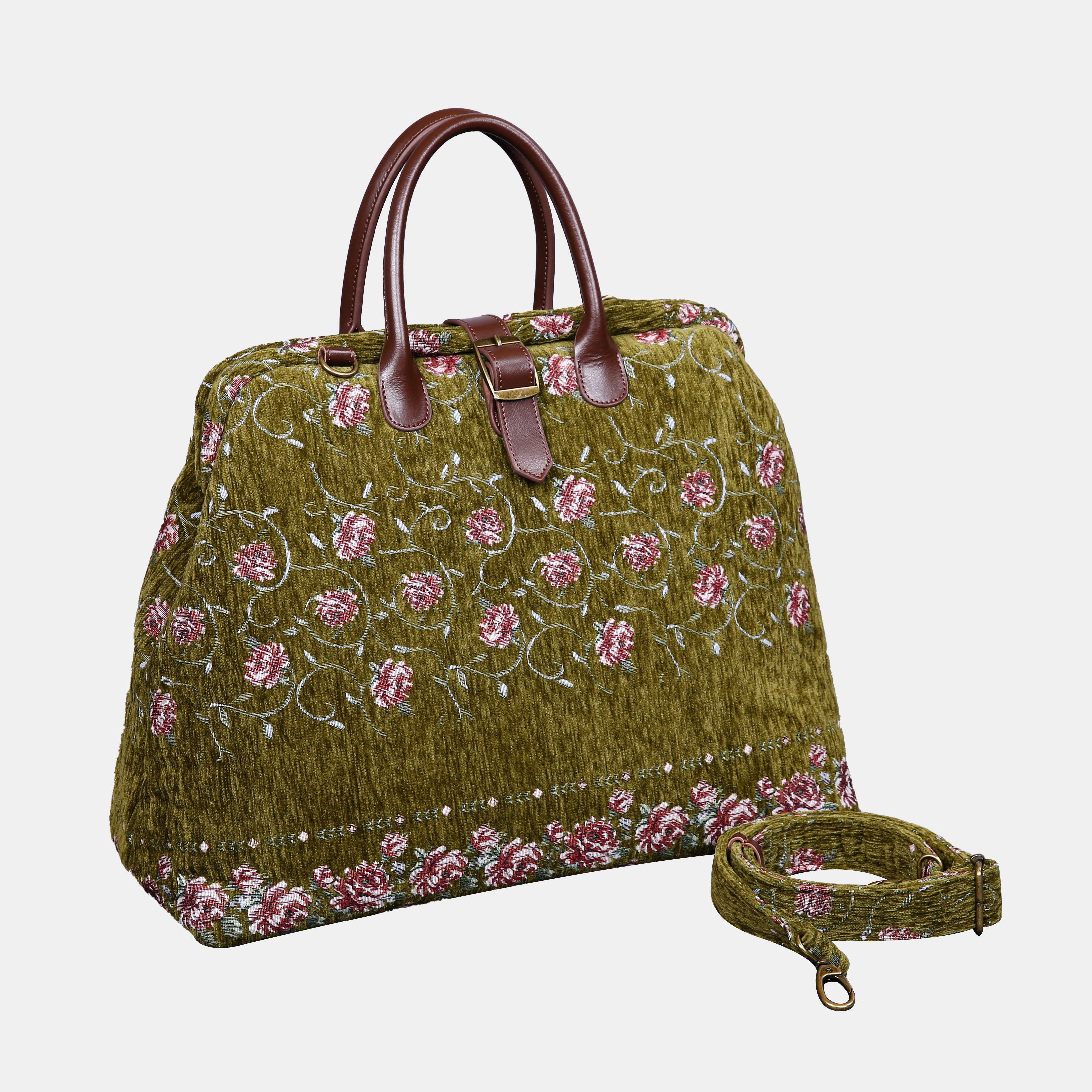 Climbing Rose Mary Poppins Weekender carpet bag MCW Handmade-1