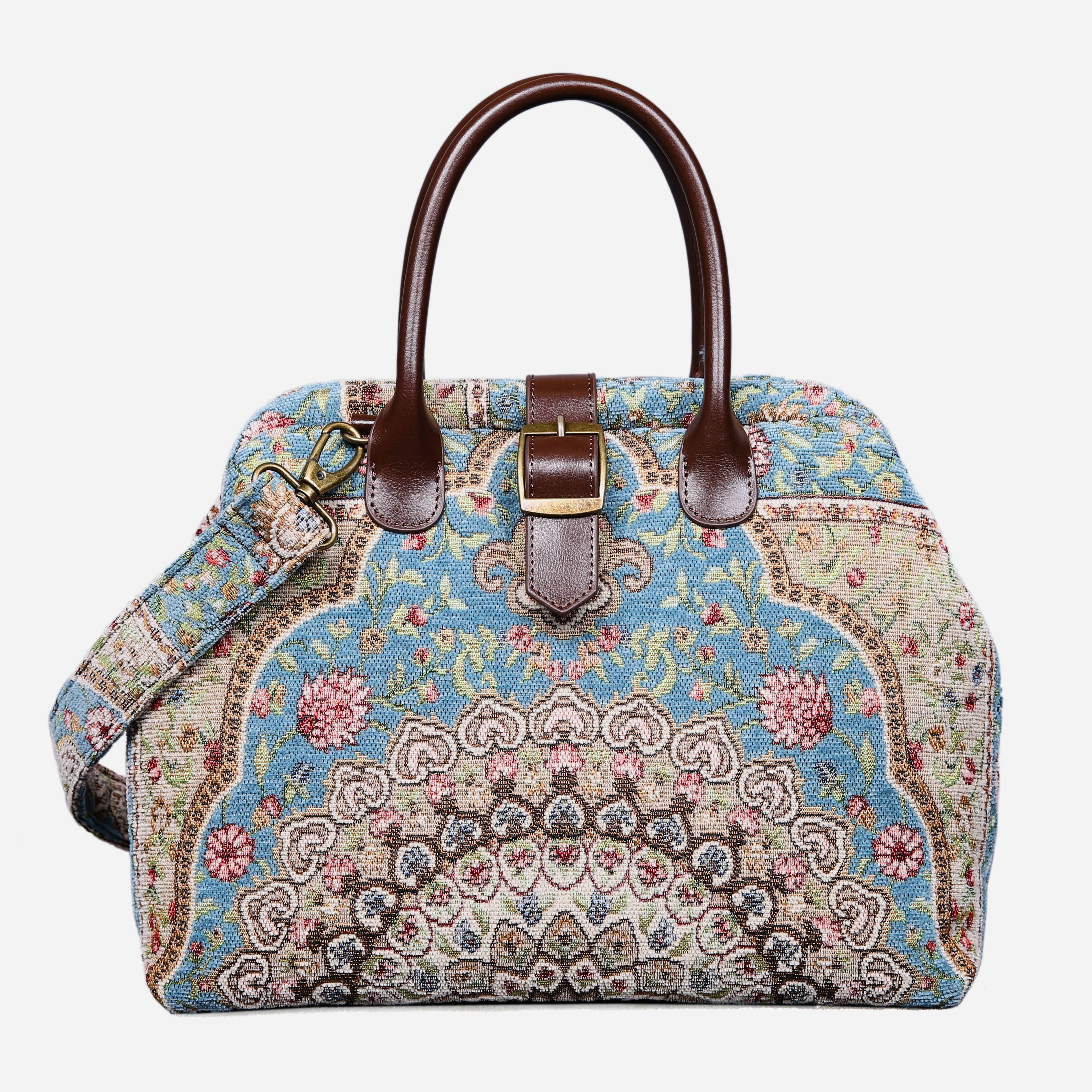 Oriental Blue Carpet Handbag Purse carpet bag MCW Handmade