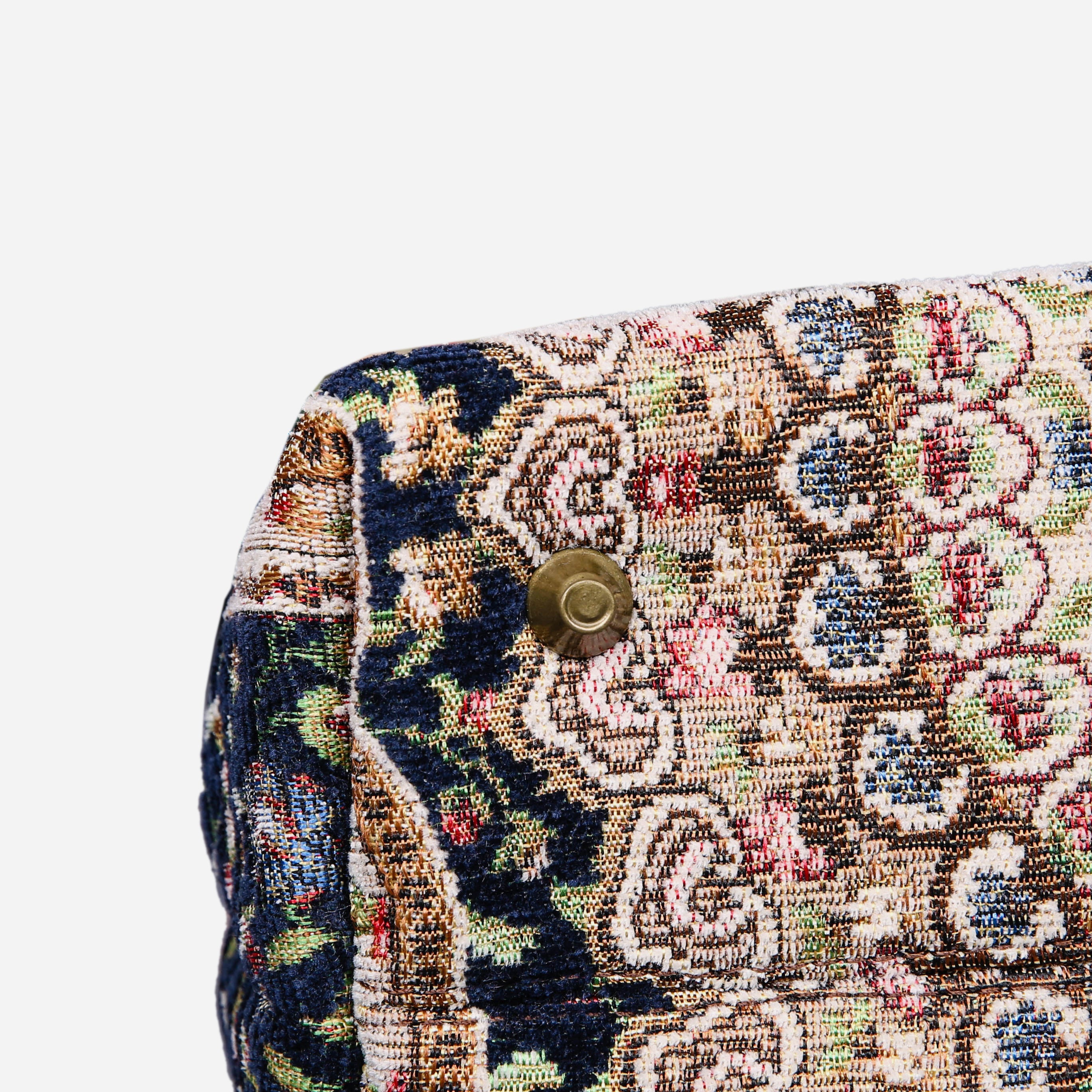 Oriental Navy Carpet Handbag Purse carpet bag MCW Handmade-6