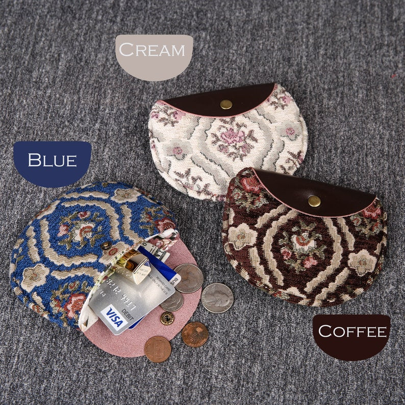 Traditional Pattern Series Flap Coin Purse  MCW Handmade-10