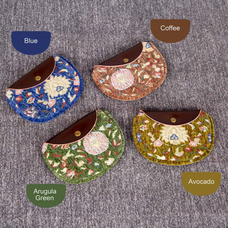 Oriental Pattern Flap Coin Purse  MCW Handmade-12