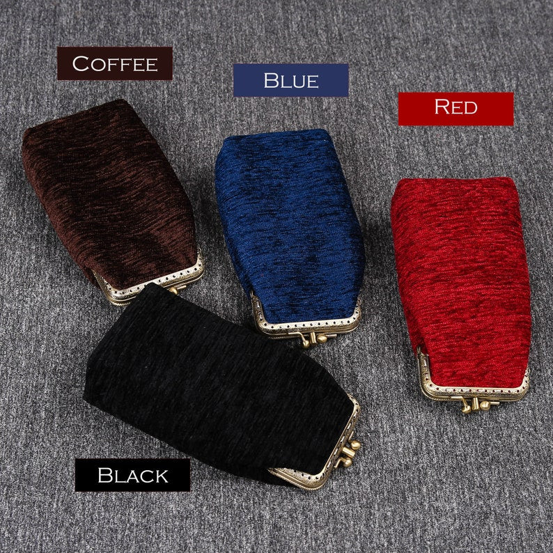 Solid Color Series Carpet Eyeglasses Case  MCW Handmade-6