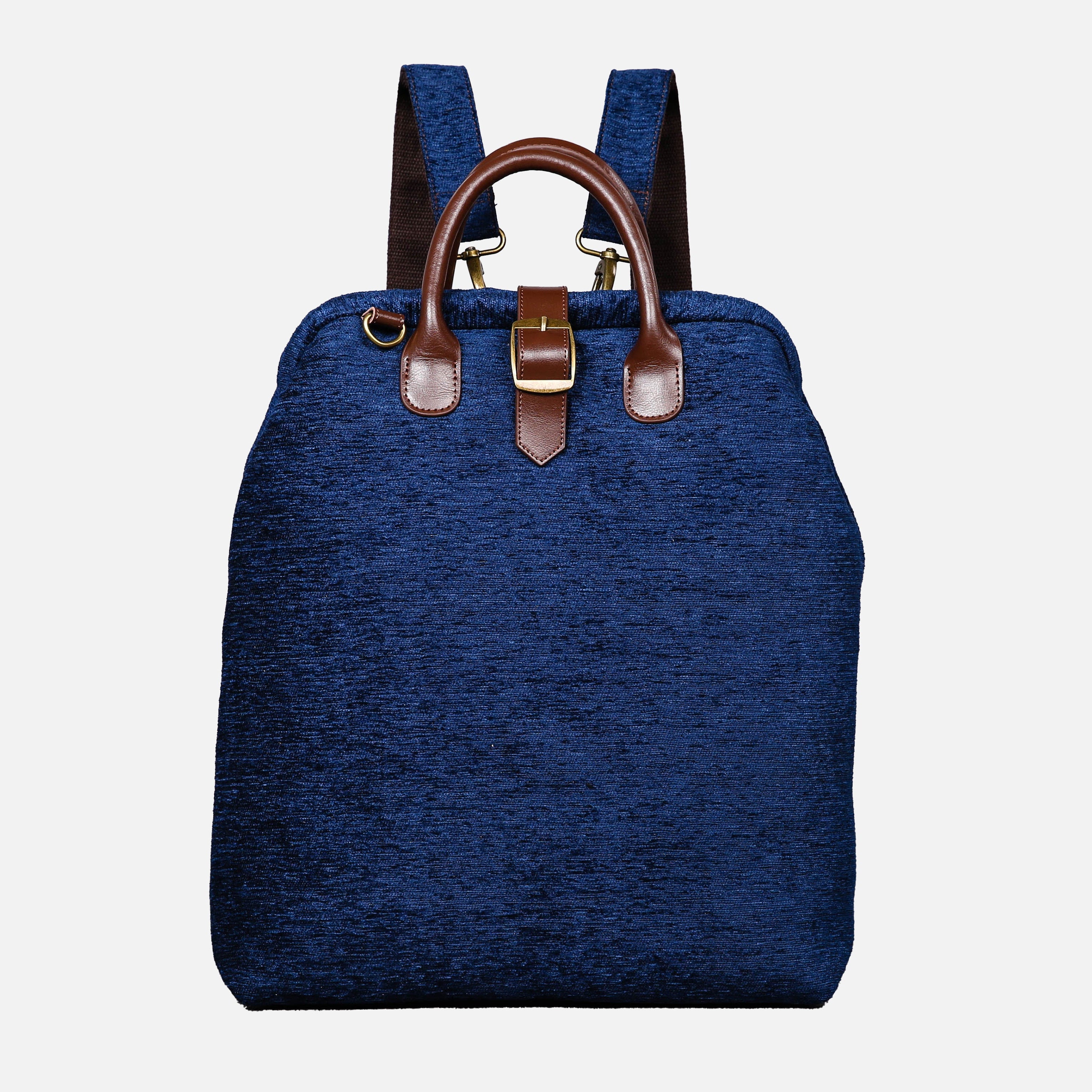 Solid Blue Carpet Laptop Backpack  MCW Handmade