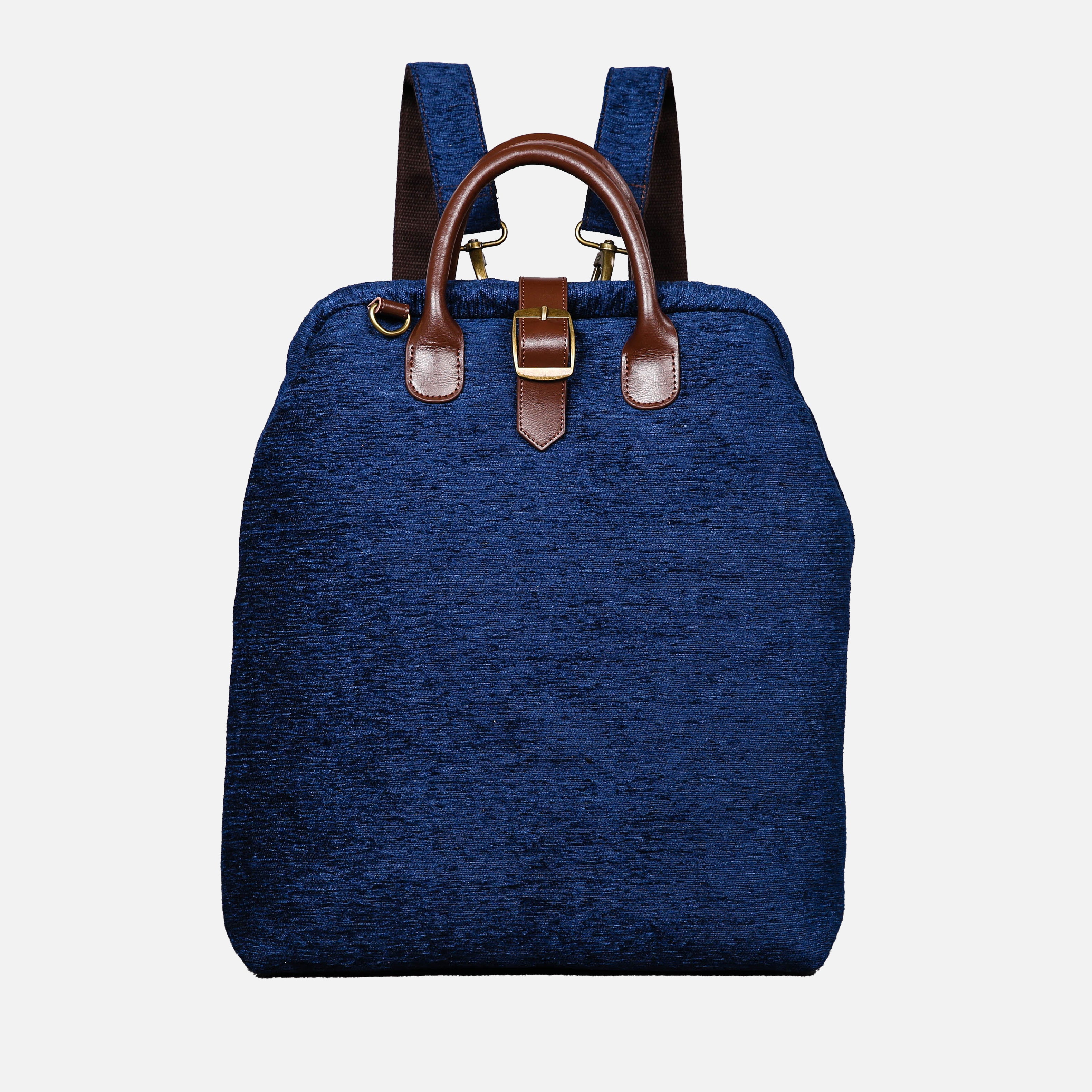 Solid Blue Carpet Laptop Backpack  MCW Handmade