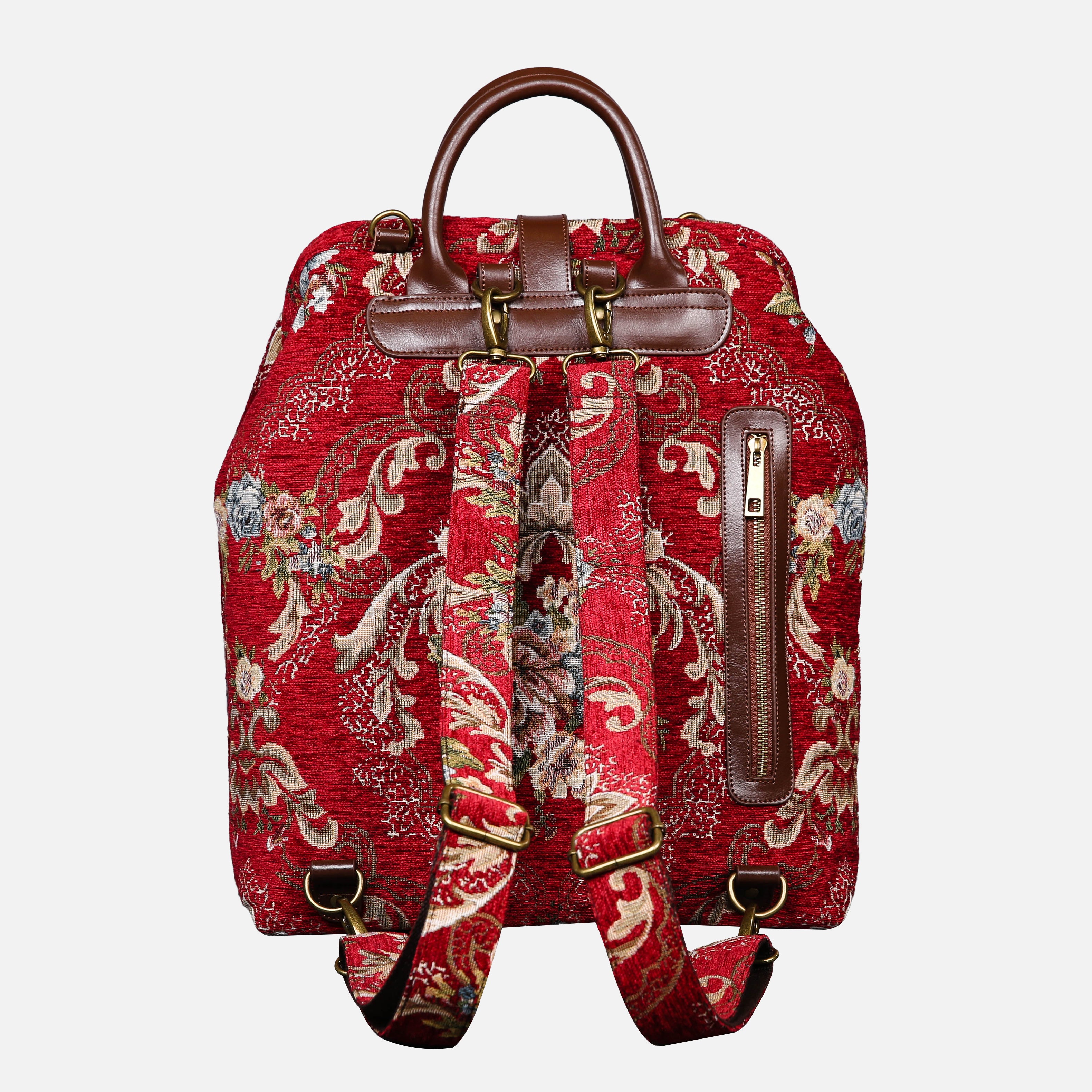 Floral Red Carpet Laptop Backpack  MCW Handmade-1
