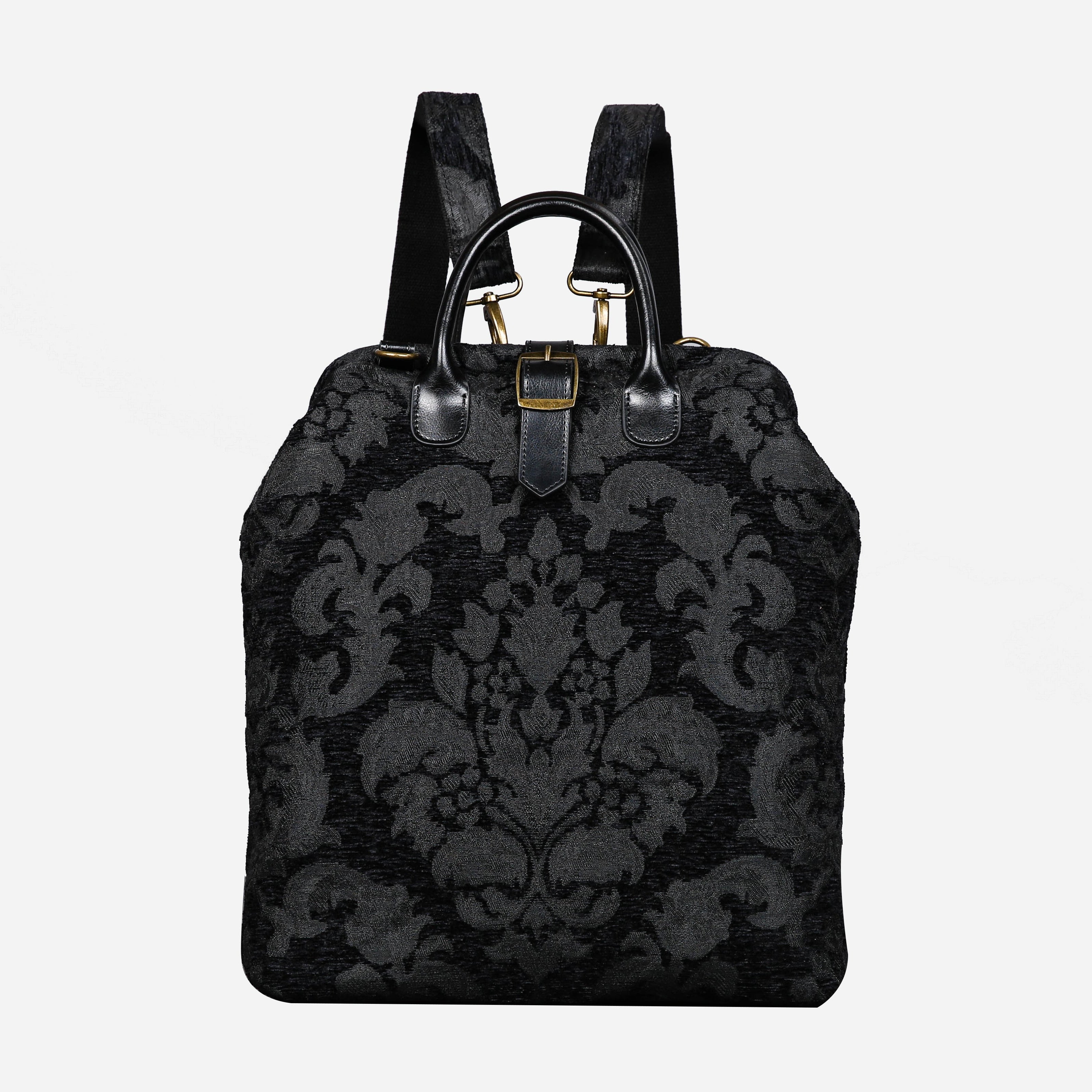 Victorian Blossom BLK/BLK Carpet Laptop Backpack  MCW Handmade main
