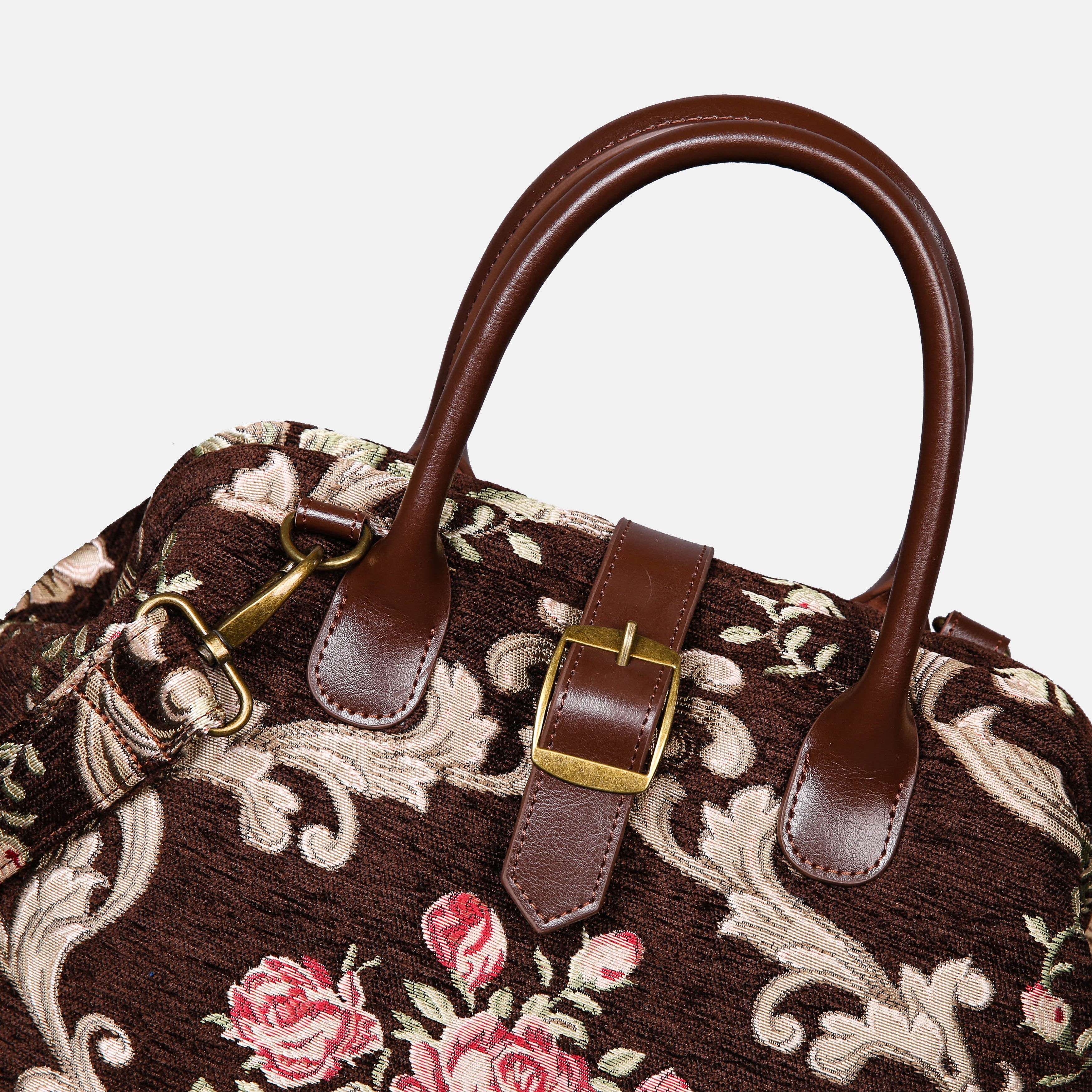 Baroque Garden Brown Carpet Handbag Purse carpet bag MCW Handmade-5