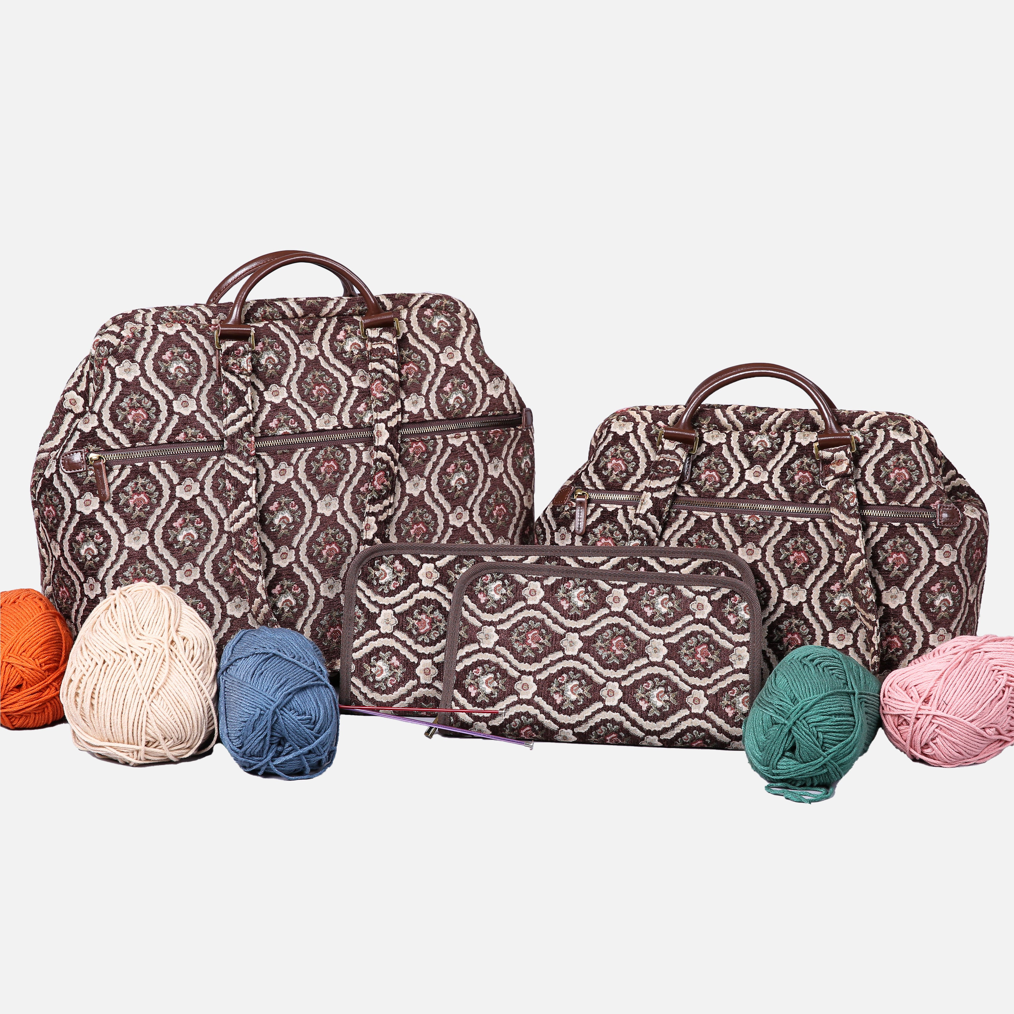 Traditional Coffee Knitting Project Bag  MCW Handmade-1